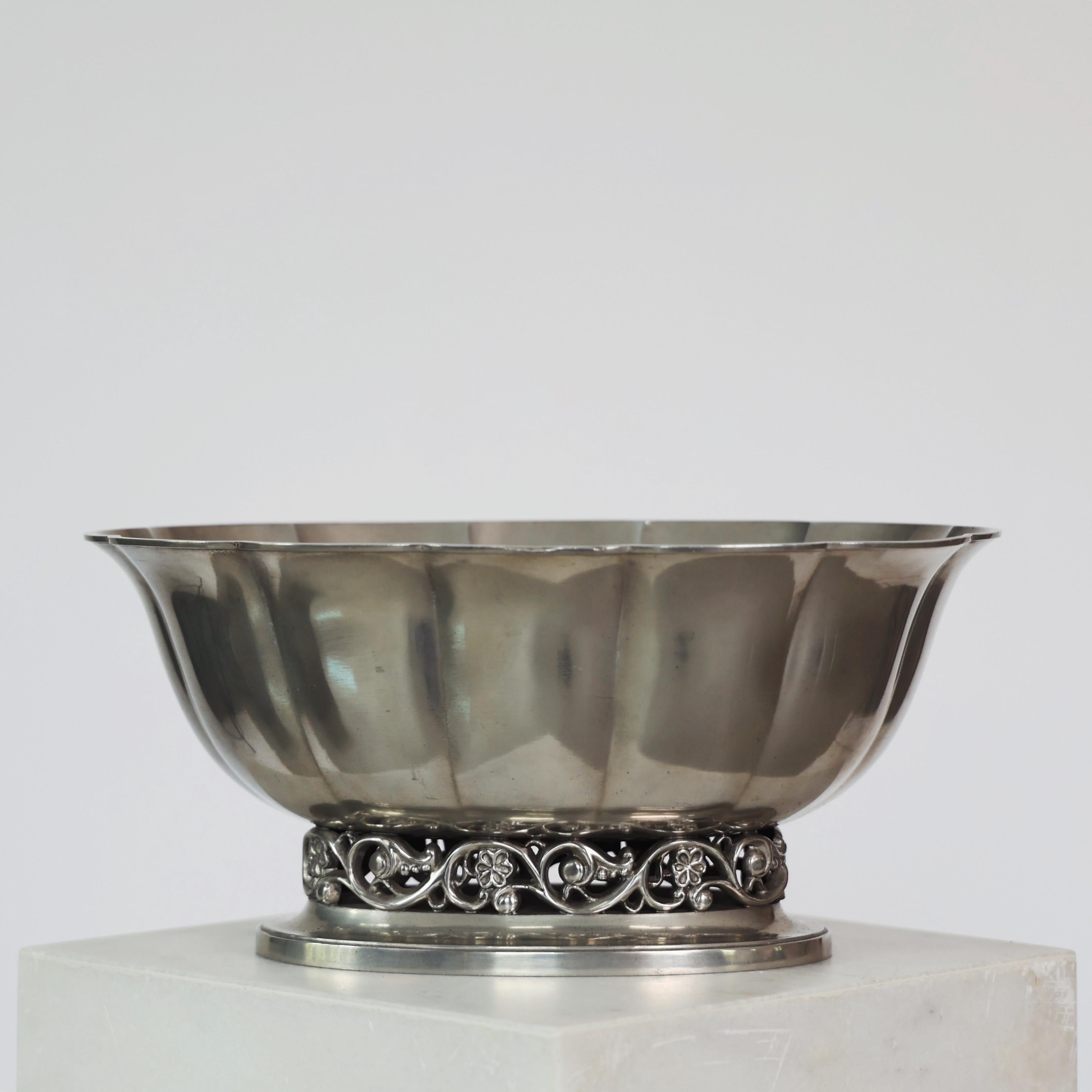 Jardinera de peltre de Just Andersen, años 20, Dinamarca en venta 3