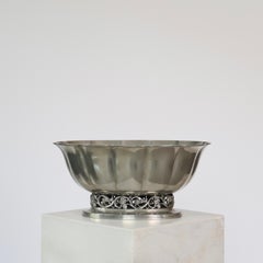 Pewter Jardinière by Just Andersen, 1920s, Denmark