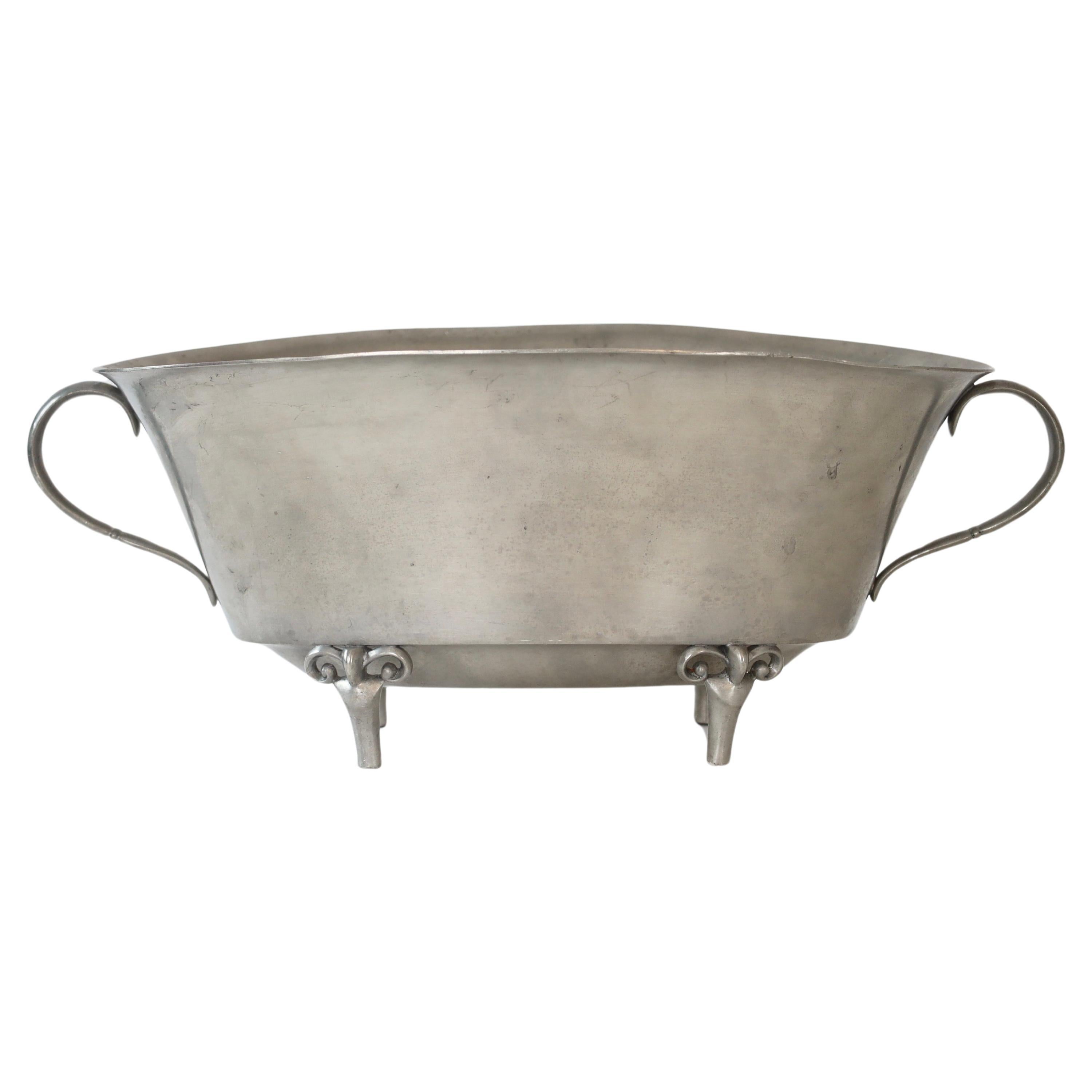 Jardinière en étain par Just Andersen, années 1920, Danemark