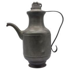 Pichet en étain / Can Art Nouveau Etain Tin Pitcher