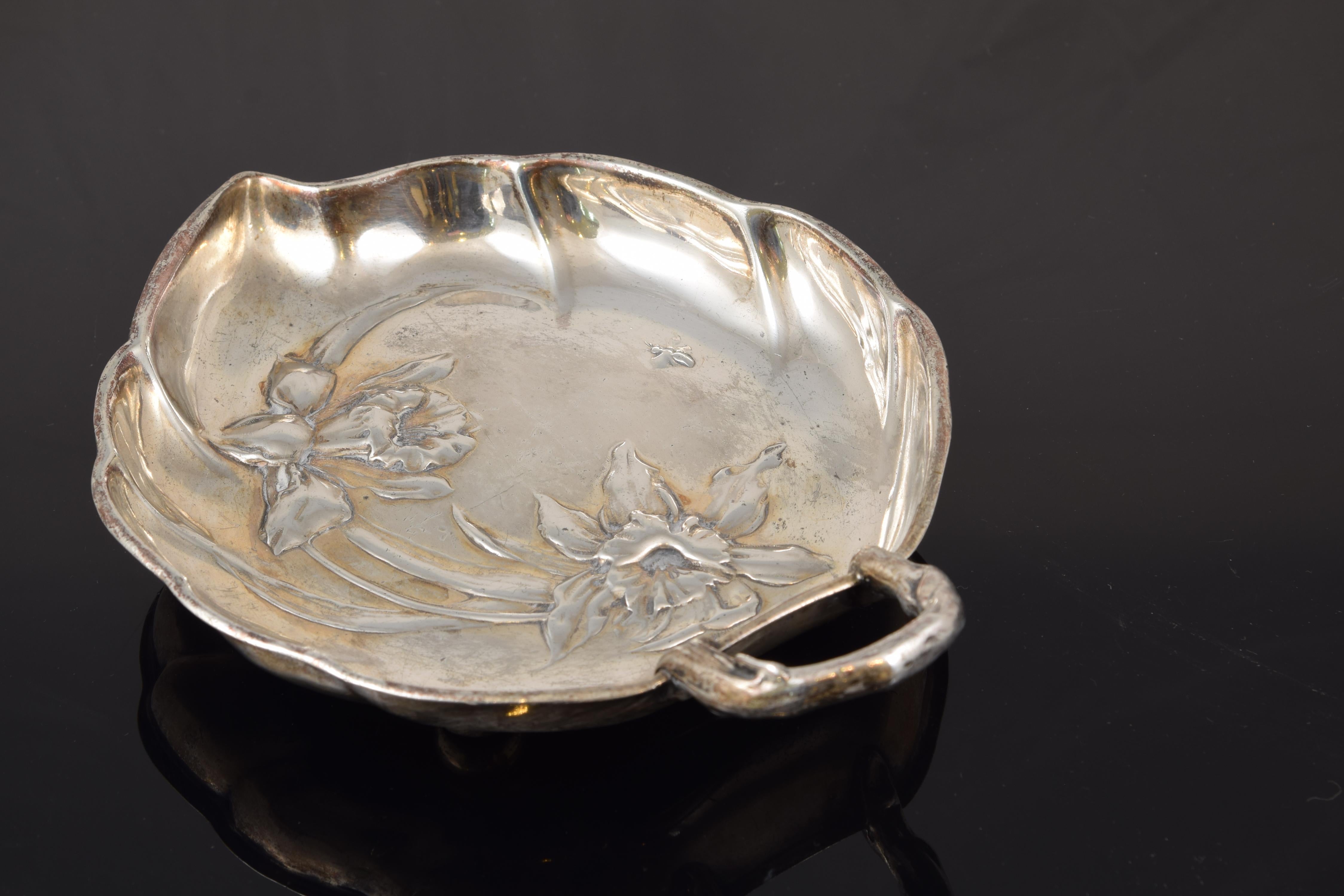 Bandeja Jugendstil de peltre, Kayserzinn, Alemania, Alrededor de 1900 Alemán en venta