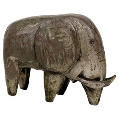 Vintage Pewter Mammoth Figurine by Stieff / Smithsonian