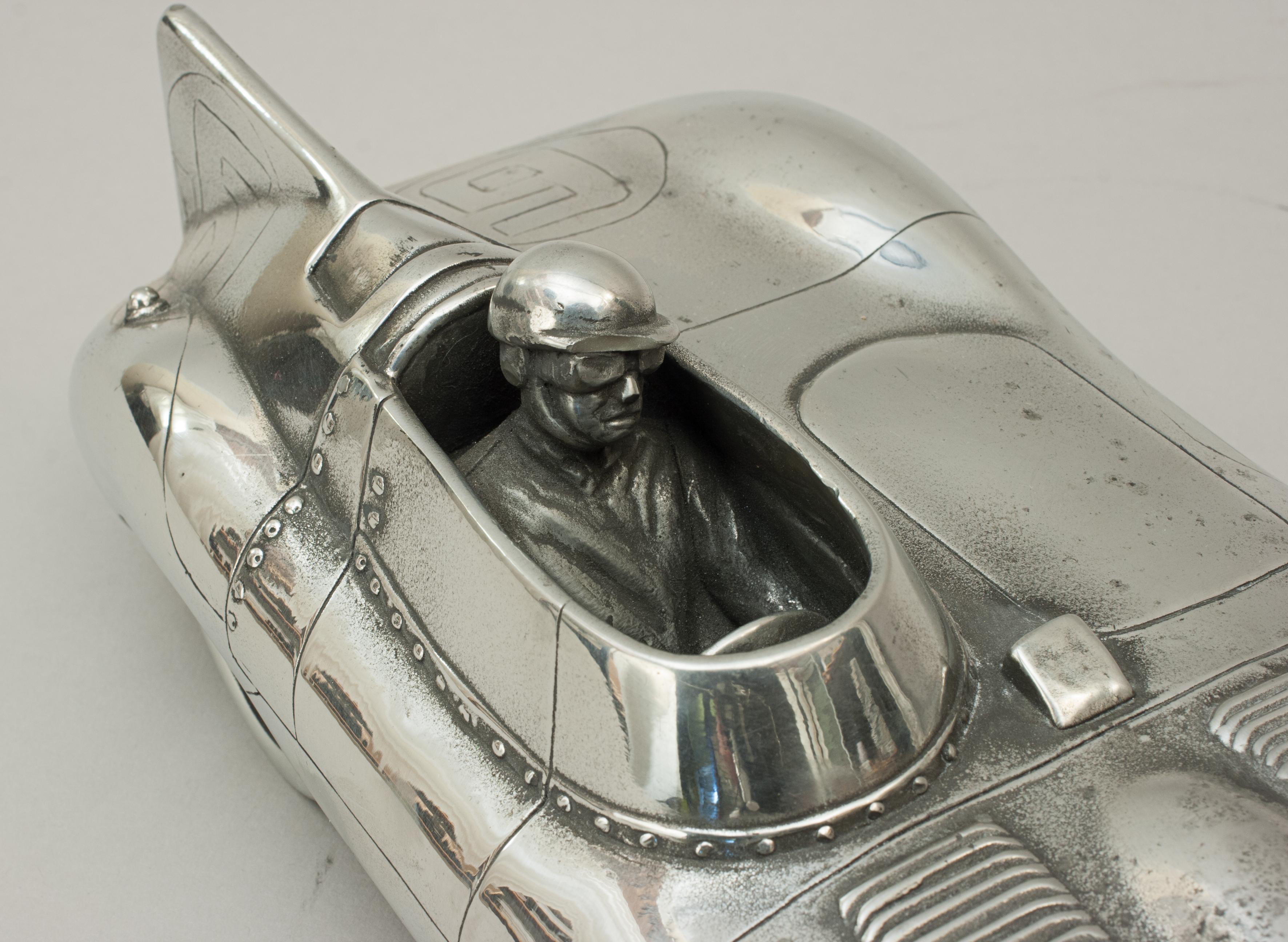 Pewter Model of Mike Hawthorn / Ivor Bueb 1955 Le Mans-Winning Jaguar D-Type 3