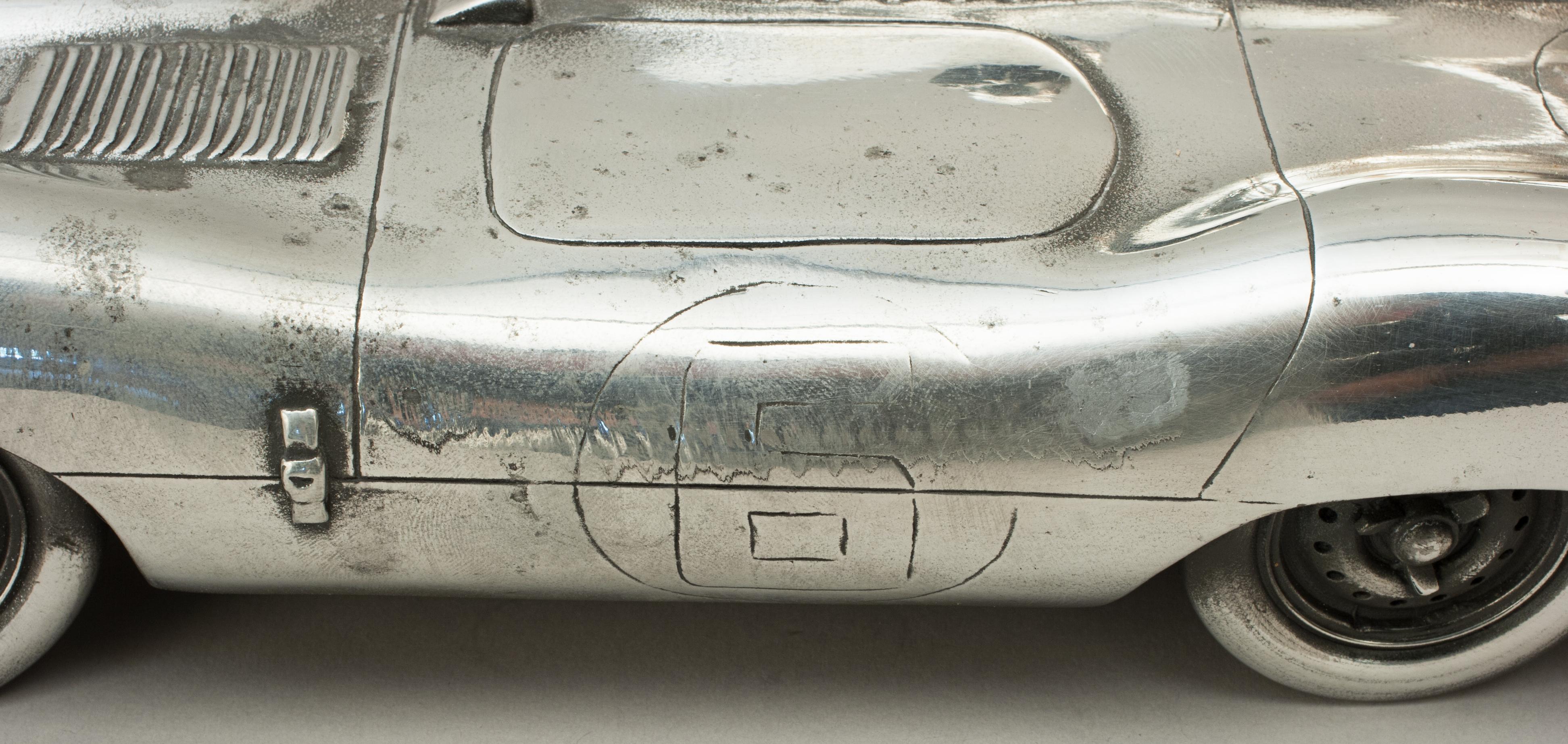 Pewter Model of Mike Hawthorn / Ivor Bueb 1955 Le Mans-Winning Jaguar D-Type 6