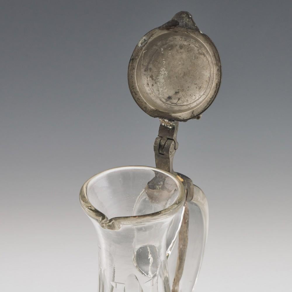 Glass Claret Jug with Pewter Mount, circa 1790 For Sale 1