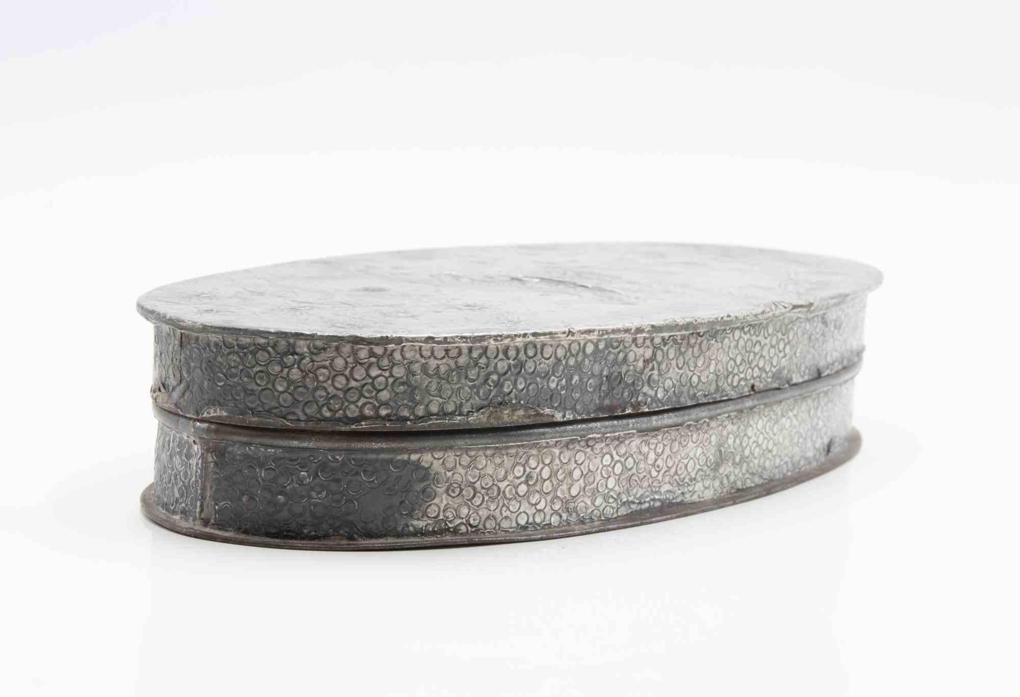 Pewter Oval Box, Italy, Early 20th Century For Sale 2