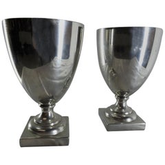 Vintage Pewter Pair of Goblets Williamsburg by Shirley