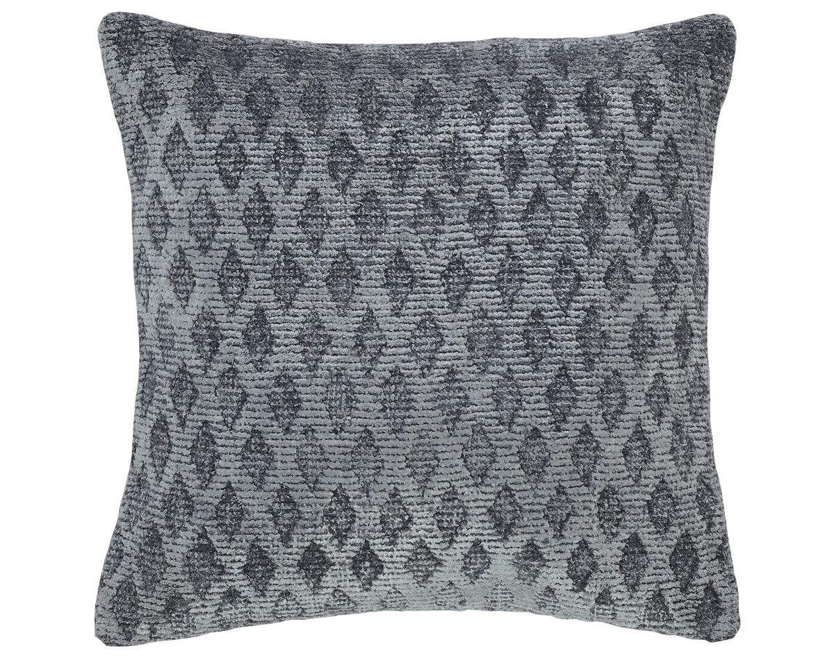 Hand-Knotted Modern Pewteer Gray Throw Pillow For Sale