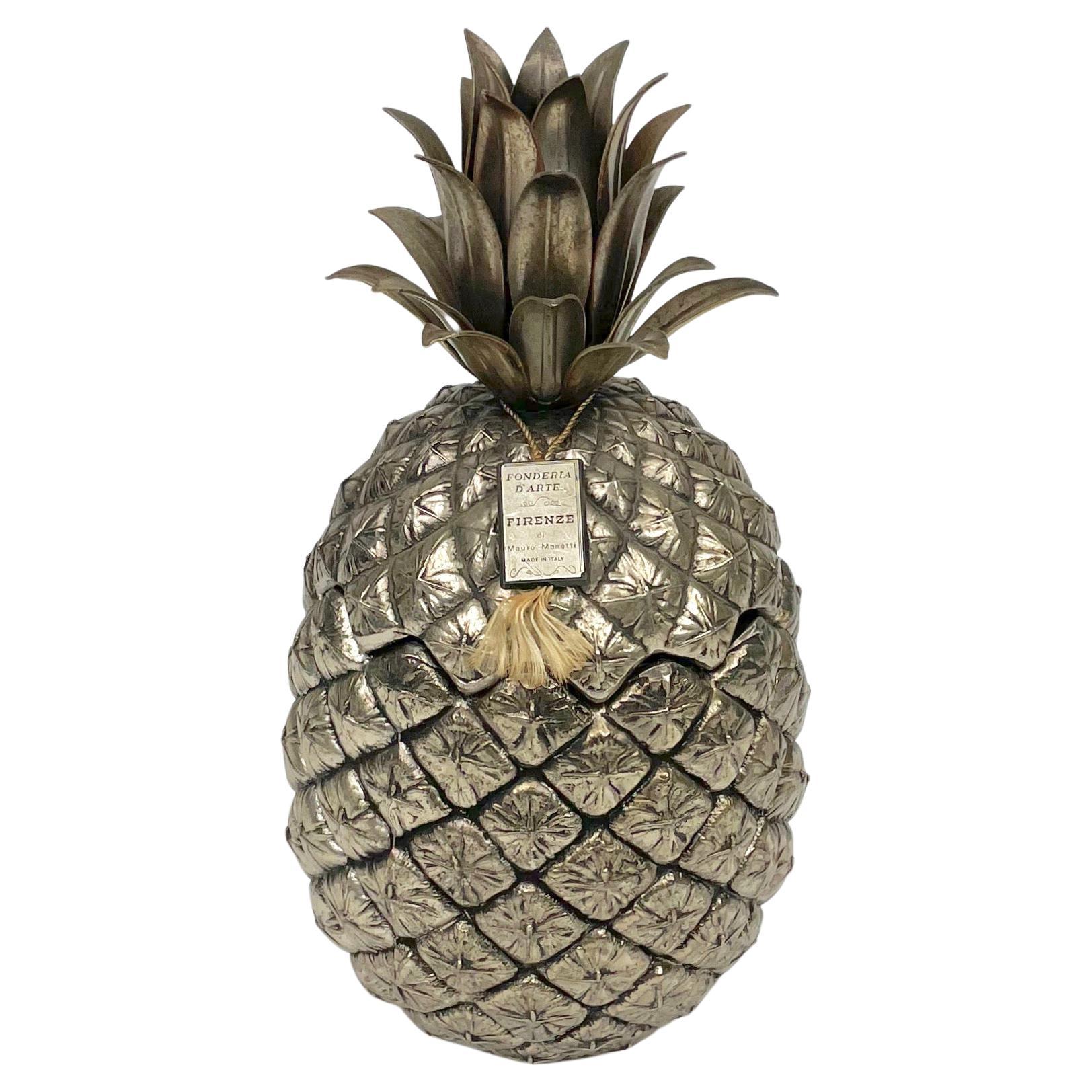 Pewter Pineapple Form Ice Bucket by Mauro Manetti, Italy, 1970s