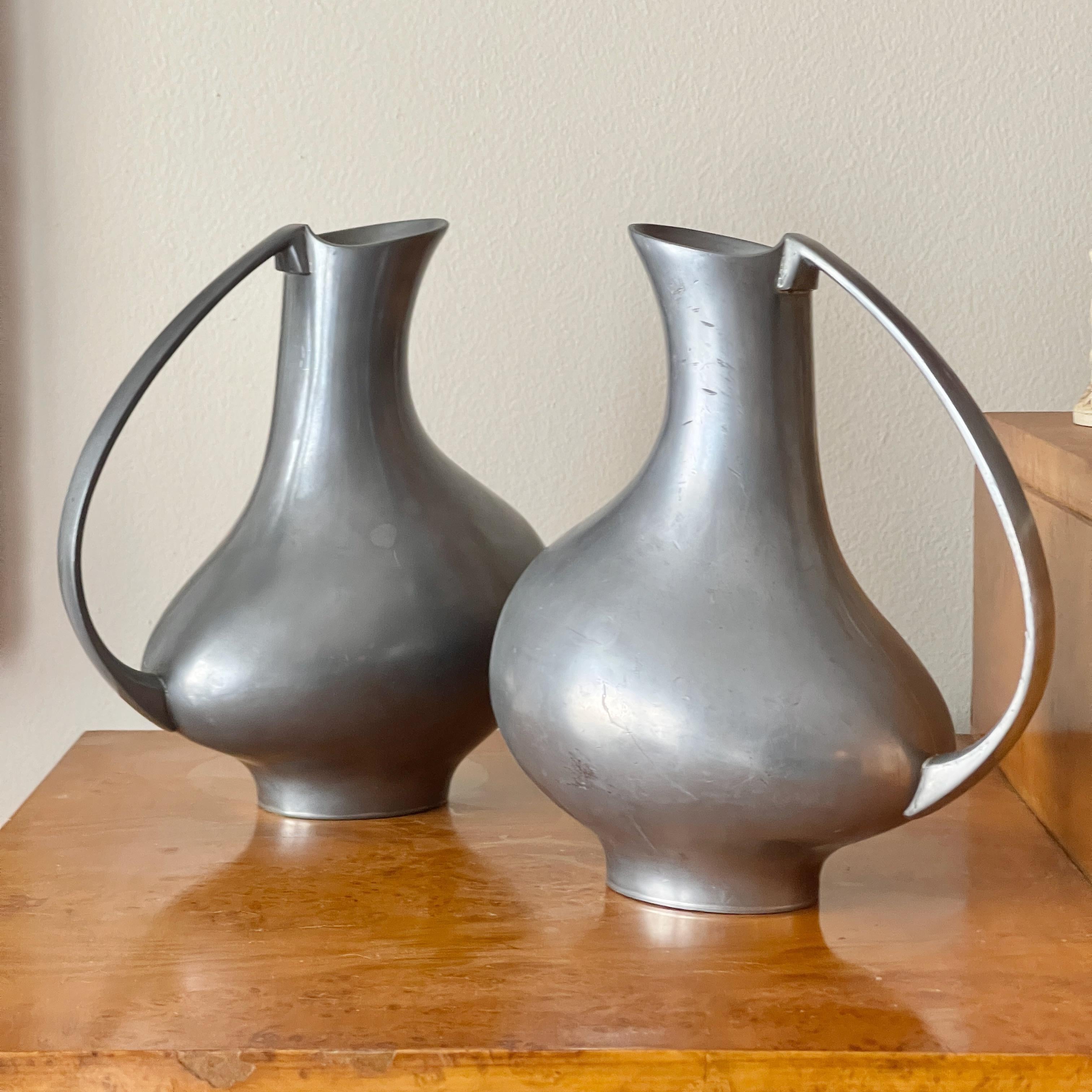 Danish Pewter Pitchers in the style of Henning Koppel For Sale