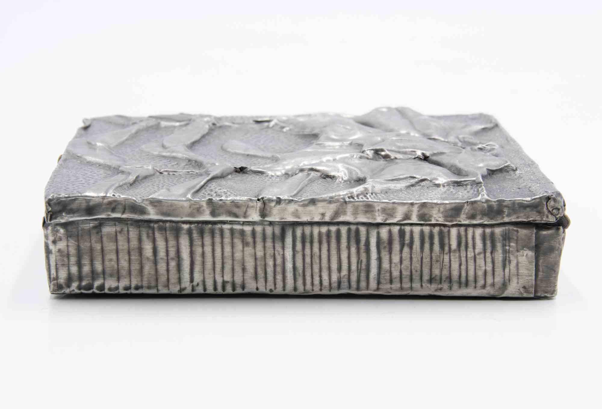 Italian Pewter Rectangular Box, Italy, Early 20th Century For Sale