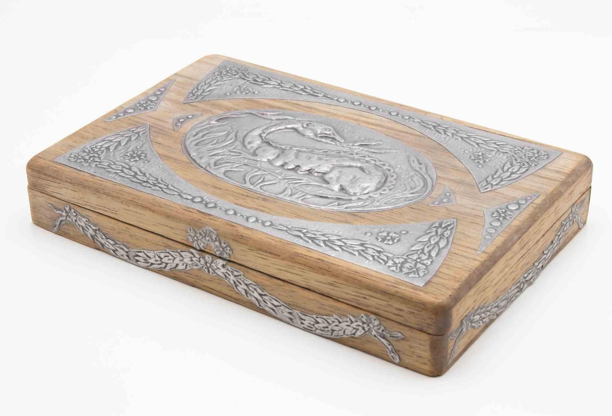 Italian Pewter Rectangular Box, Italy, Early 20th Century For Sale