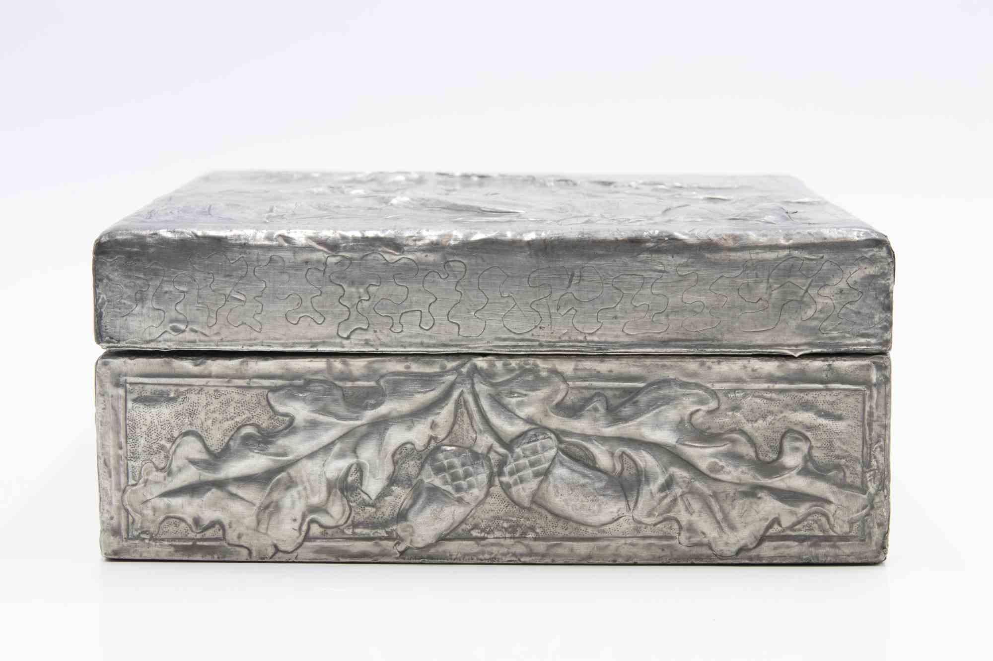 Pewter Rectangular Box, Italy, Early 20th Century In Good Condition For Sale In Roma, IT