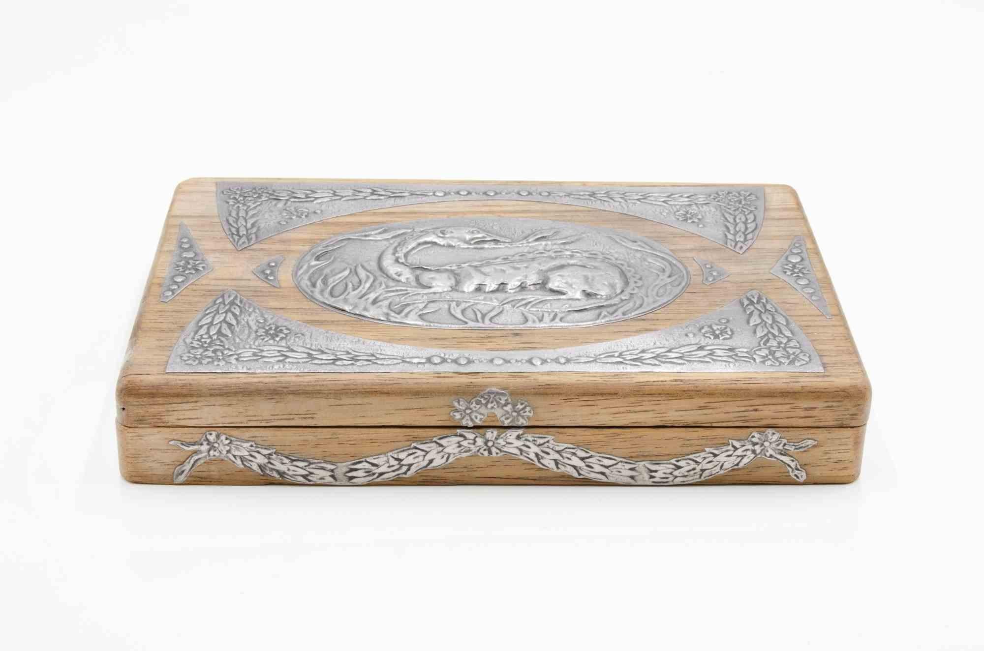 Pewter Rectangular Box, Italy, Early 20th Century For Sale 1