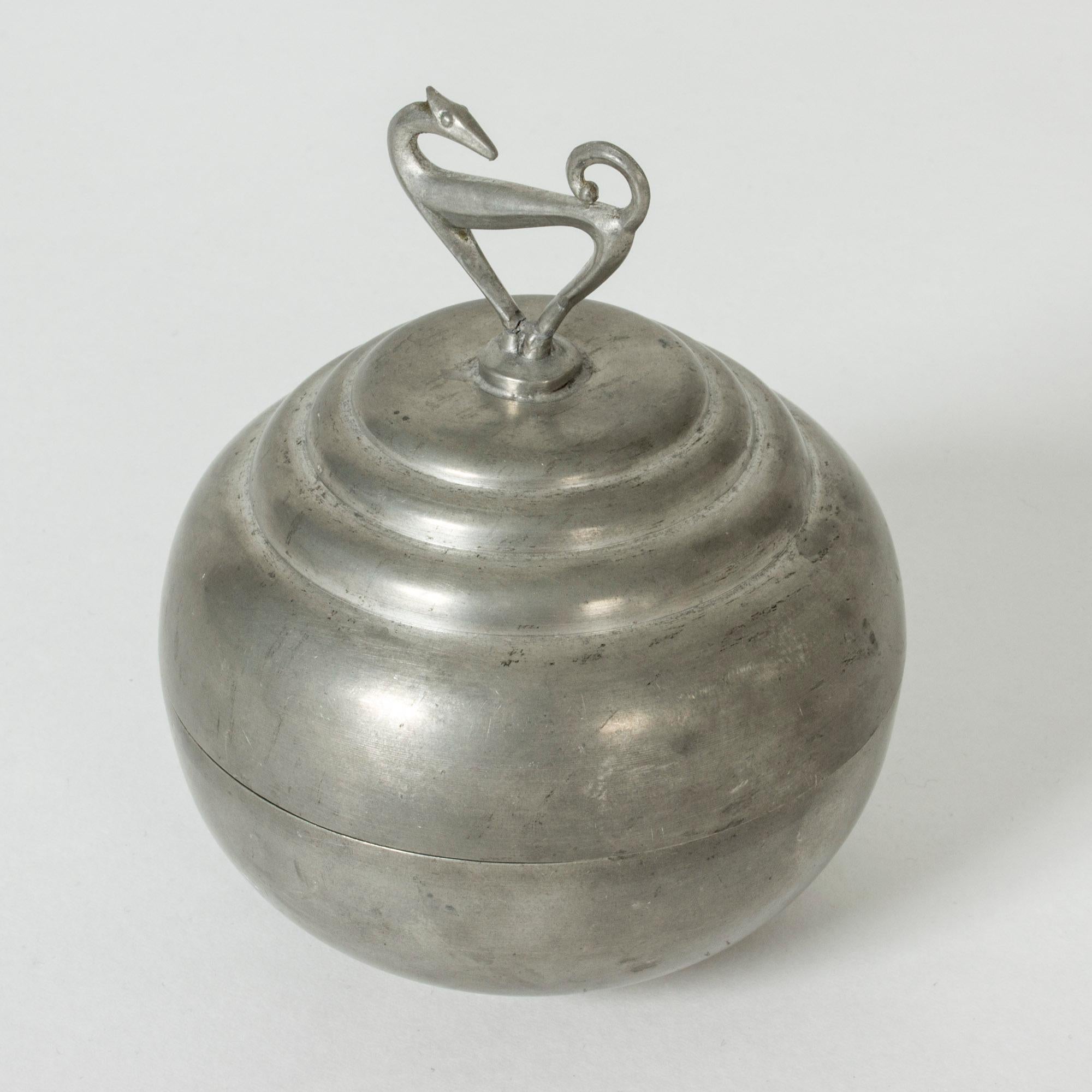 Scandinavian Modern Pewter Swedish Modern Jar by Sylvia Stave for C. G. Hallberg, 1933