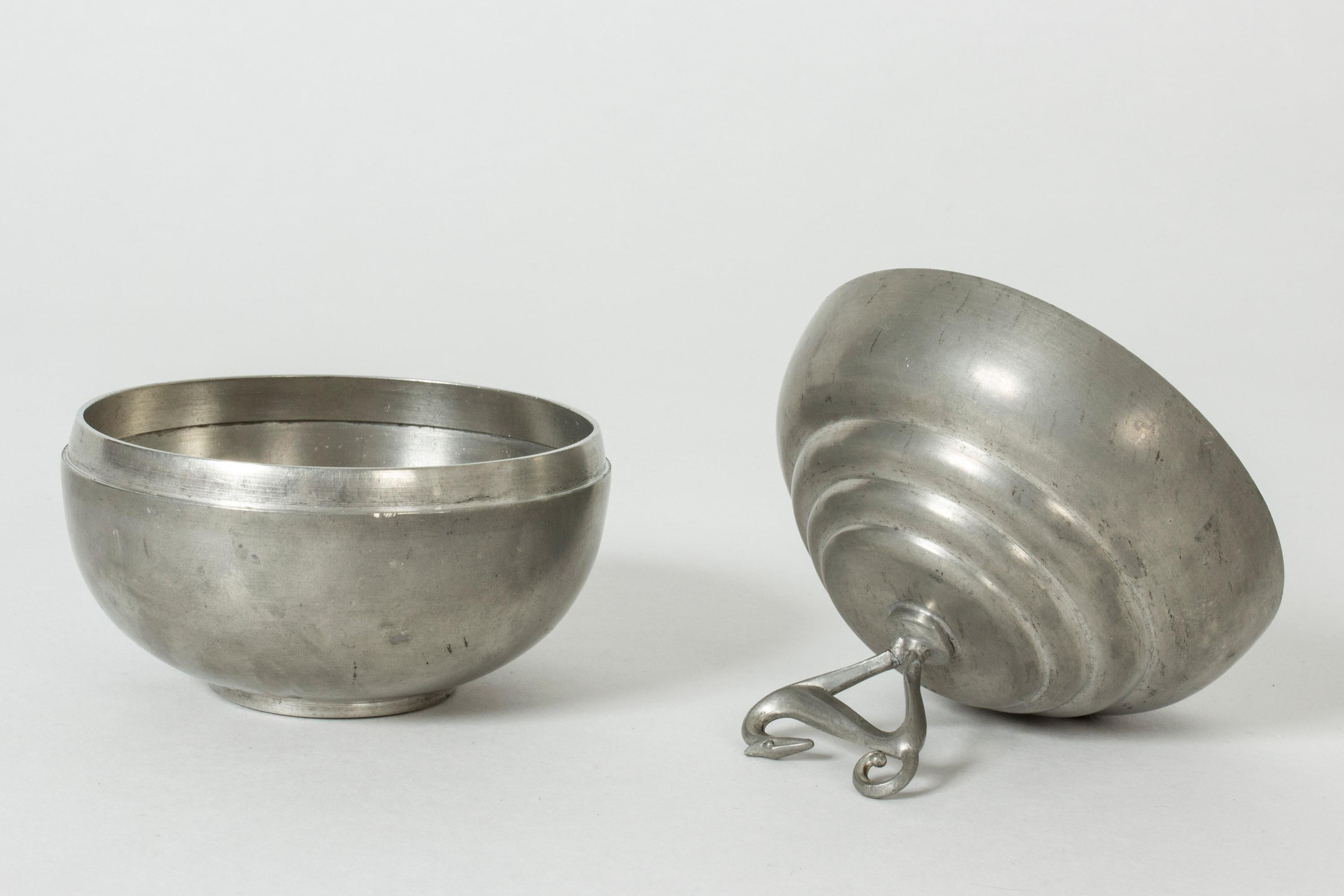 Mid-20th Century Pewter Swedish Modern Jar by Sylvia Stave for C. G. Hallberg, 1933