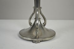 Lámpara de mesa de estaño de Lundin & Lindberg, con la marca "Svenskt Tenn", Suecia, 1937