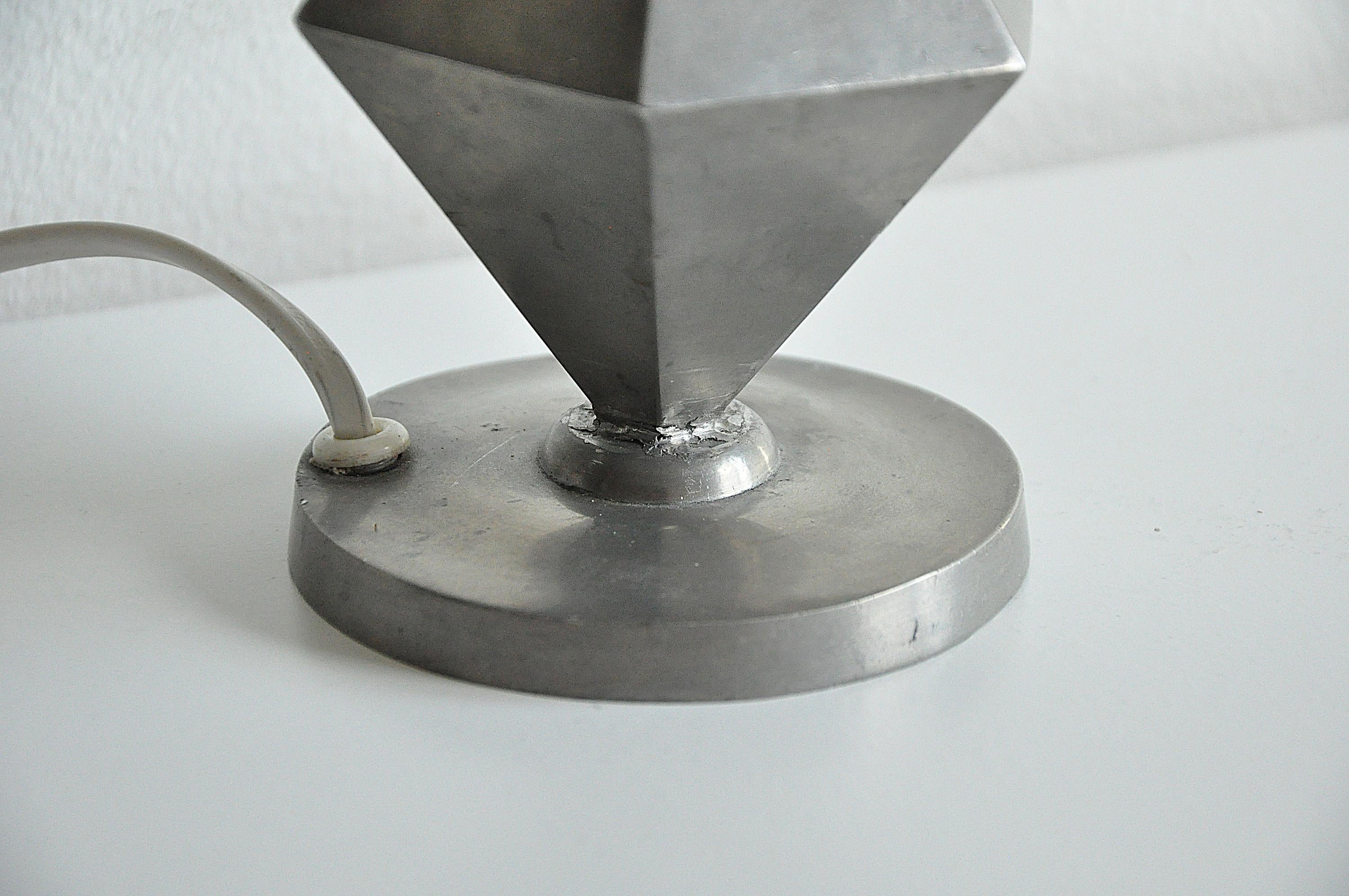 Mid-Century Modern Pewter Table Lamp from Guldsmedsaktiebolaget GAB, 1931 For Sale