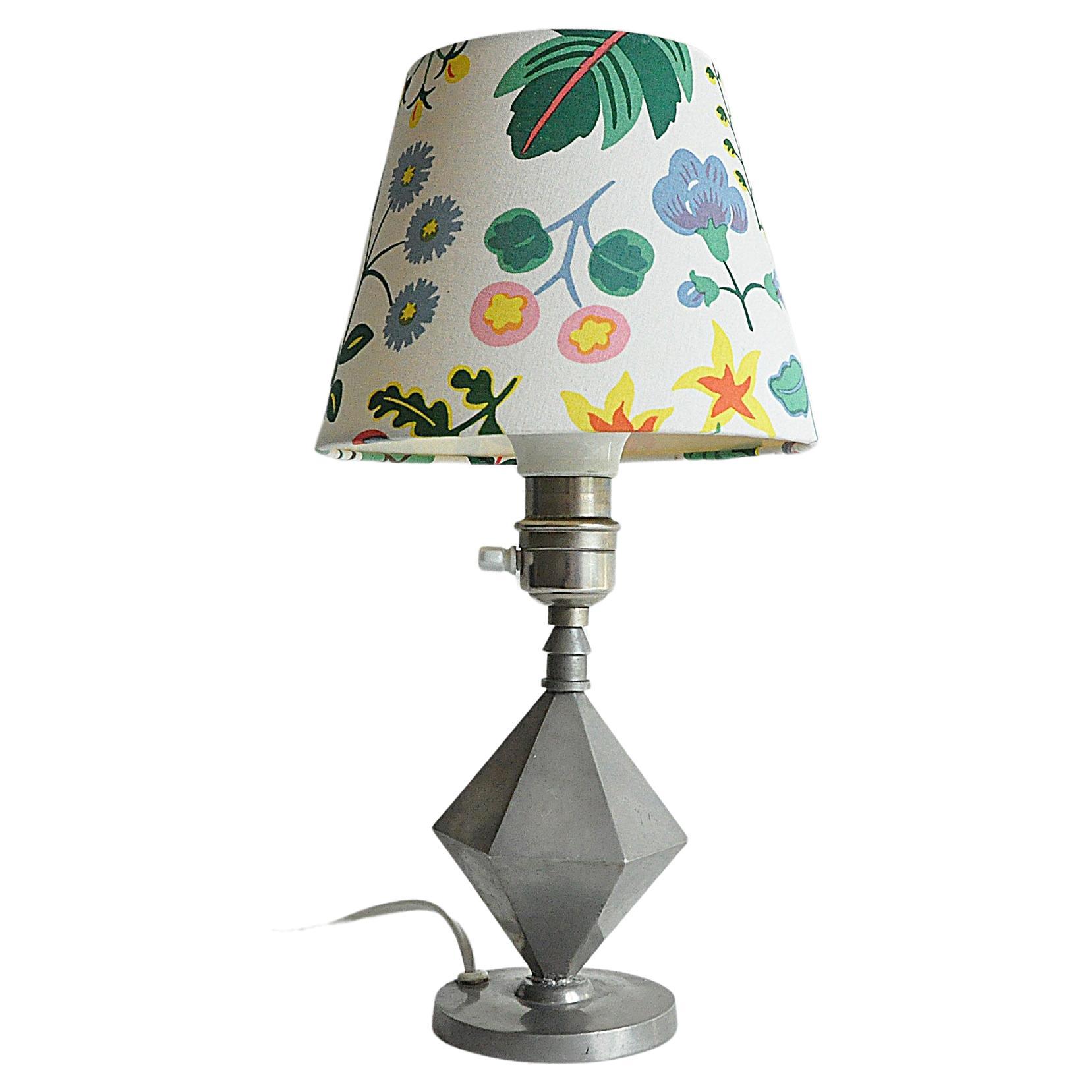 Pewter Table Lamp from Guldsmedsaktiebolaget GAB, 1931 For Sale