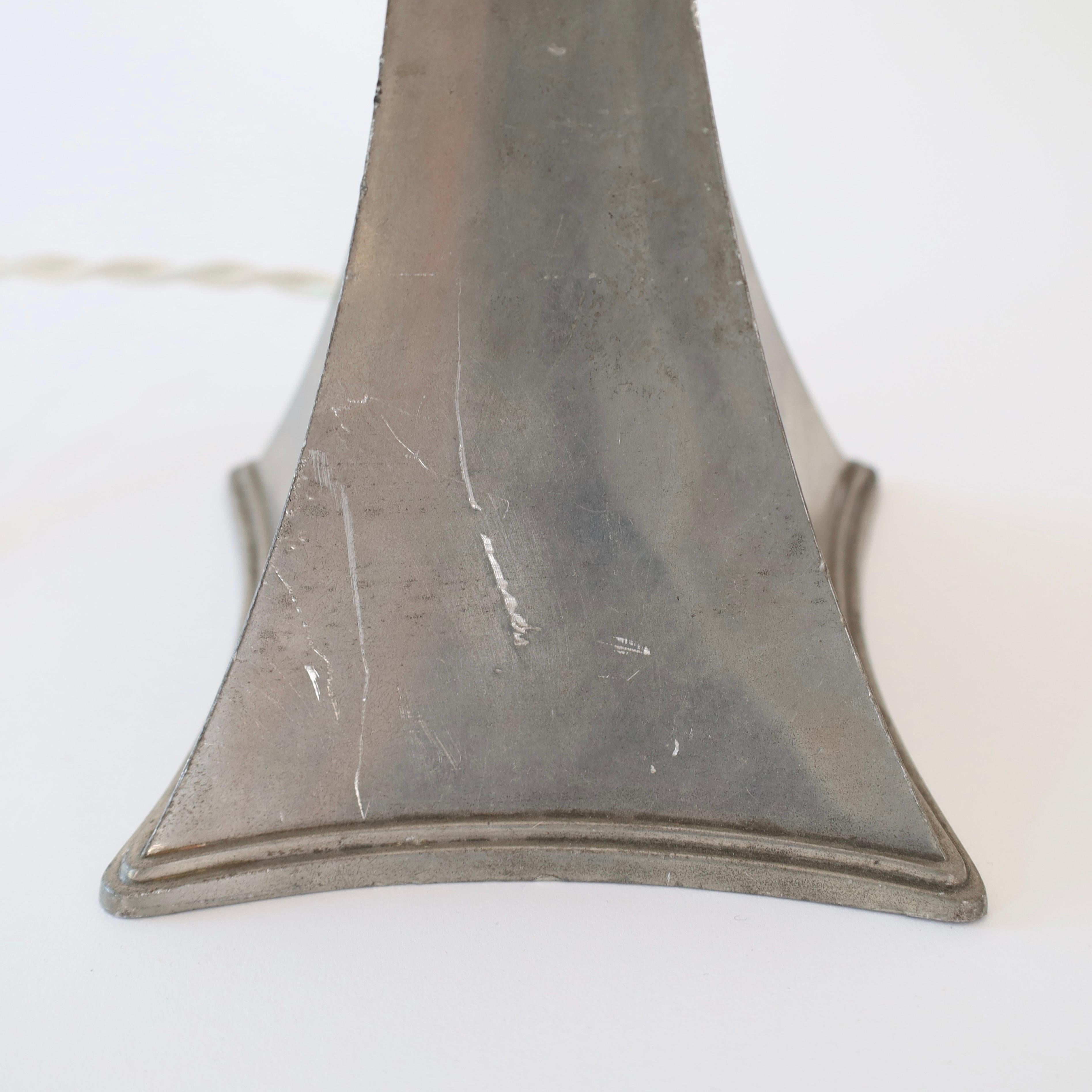 Pewter Table Lamp made by Just Andersen, 1950s, Denmark For Sale 3