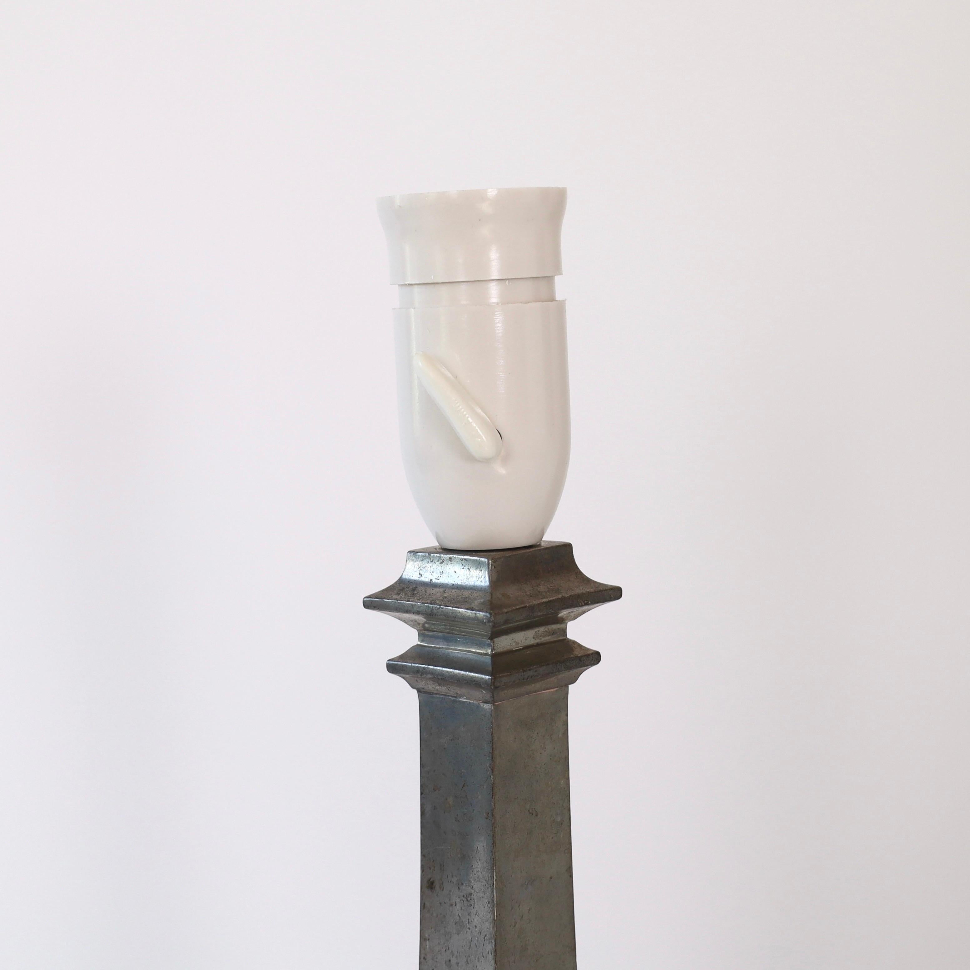Pewter Table Lamp made by Just Andersen, 1950s, Denmark For Sale 1