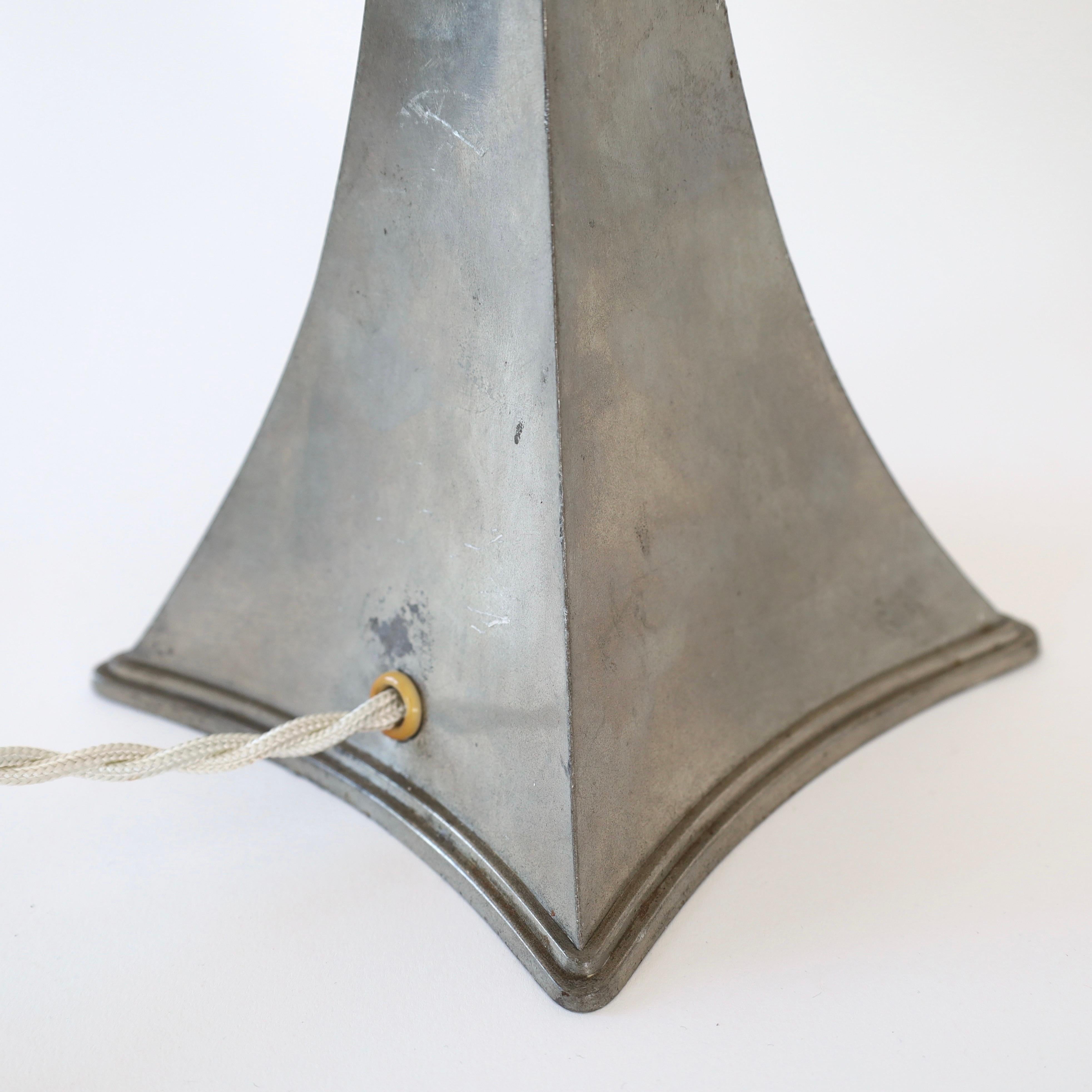 Pewter Table Lamp made by Just Andersen, 1950s, Denmark For Sale 2