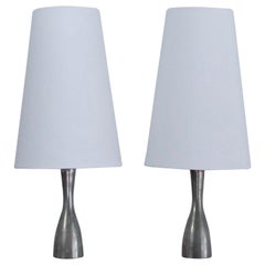 Vintage Pewter Table Lamps by Metawa Holland