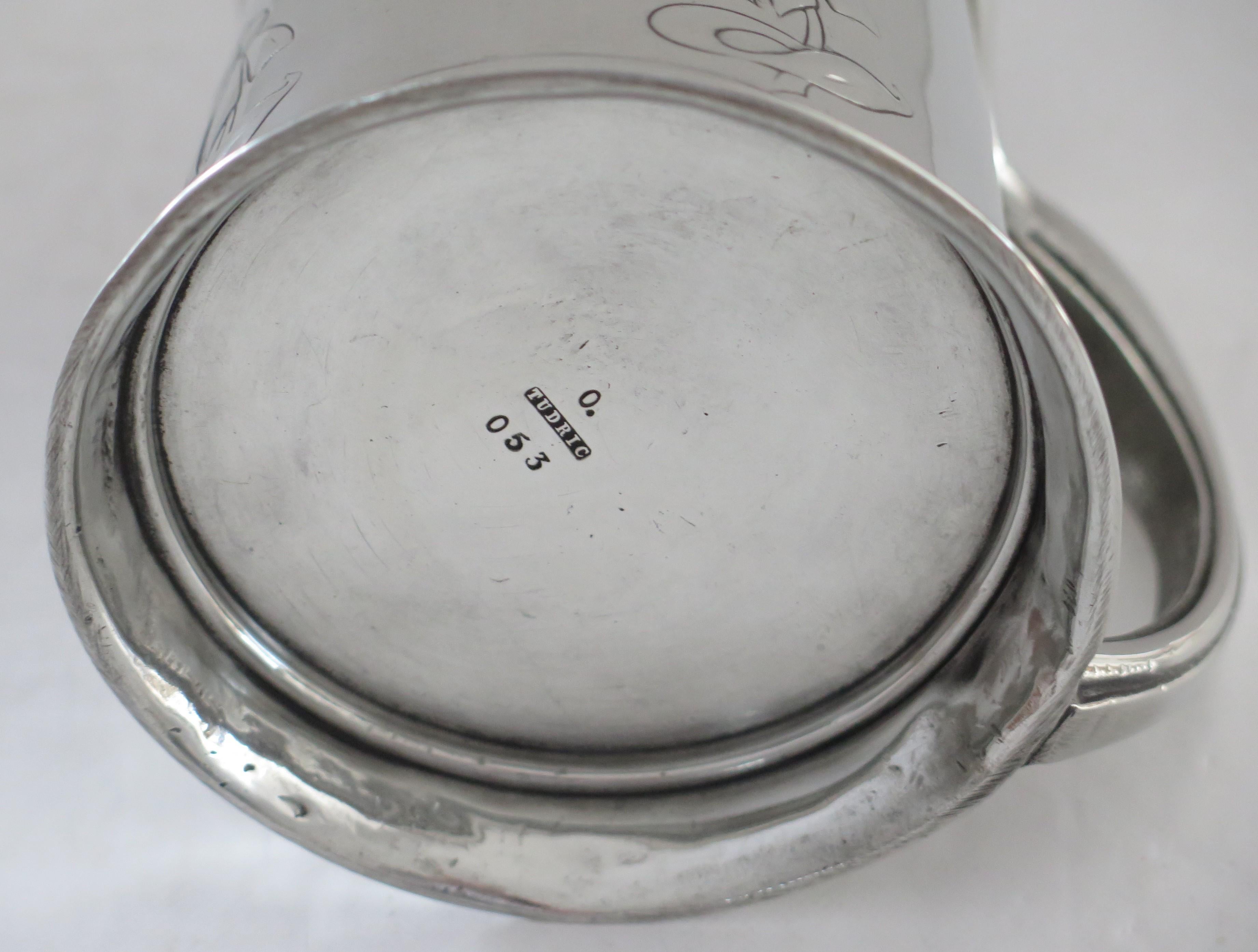 Pewter Tankard Designed by Archibald Knox for Liberty Tudric No. 053, circa 1902 For Sale 4