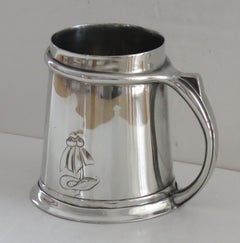 Pewter Tankard Designed by Archibald Knox for Liberty Tudric No. 053, circa 1902