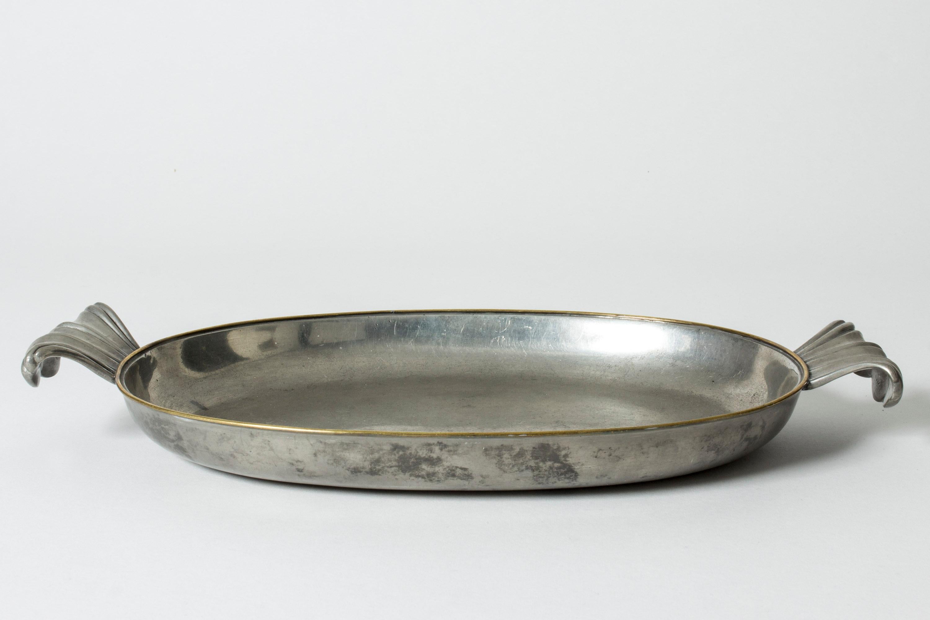 Scandinavian Modern Pewter Tray from Svenskt Tenn