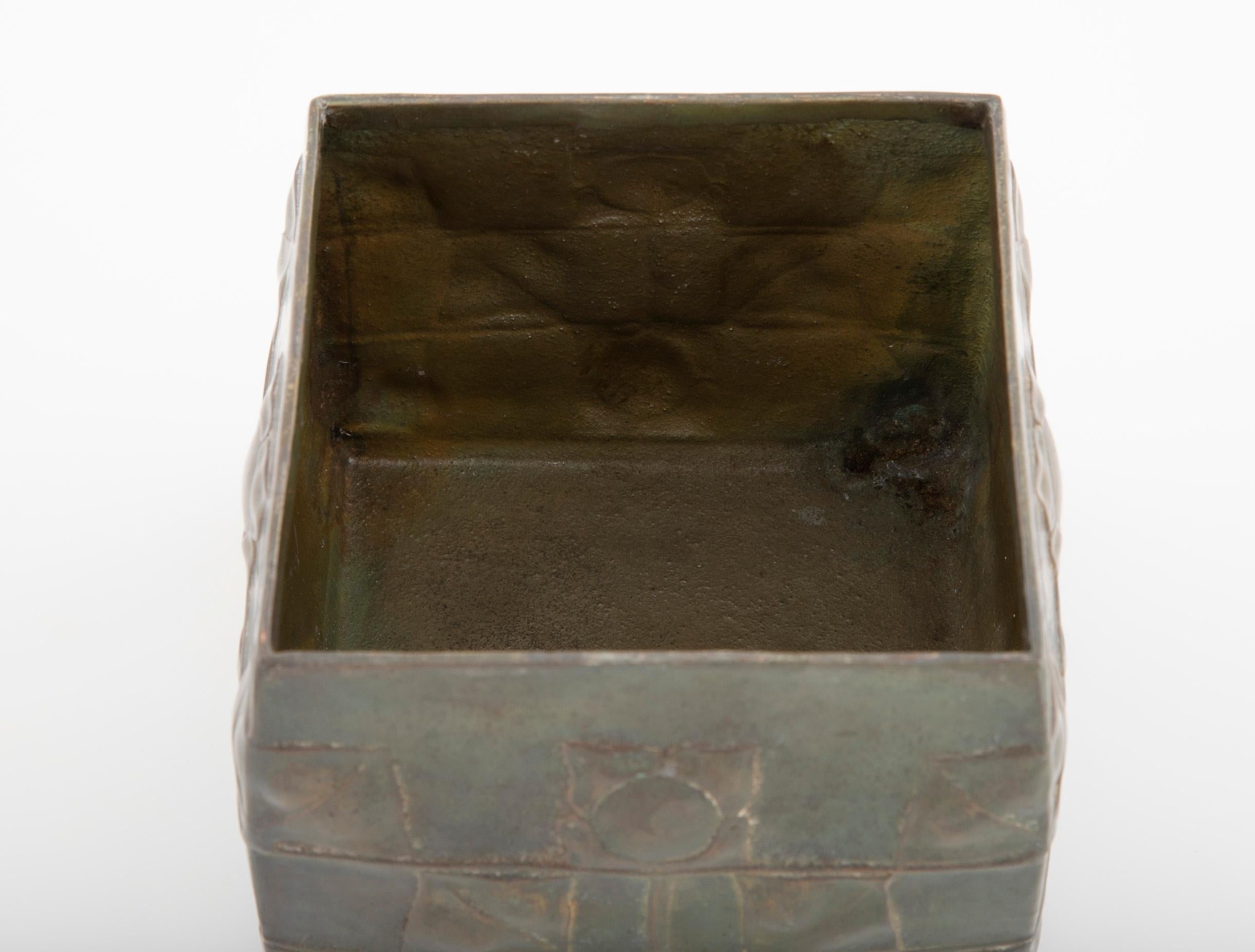 Aesthetic Movement Pewter Tudric Ware Tea Caddy Designed by Archibald Knox
