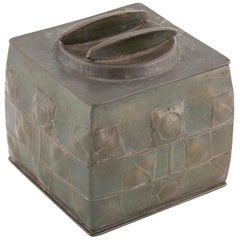 Antique Pewter Tudric Ware Tea Caddy Designed by Archibald Knox