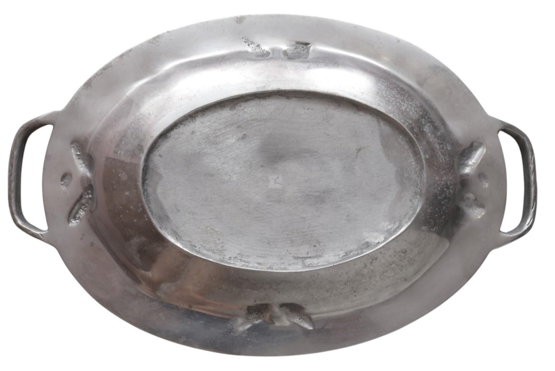 Pewter Turkey Serving Platter For Sale 3