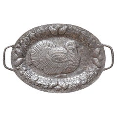 Pewter Turkey Serving Platter