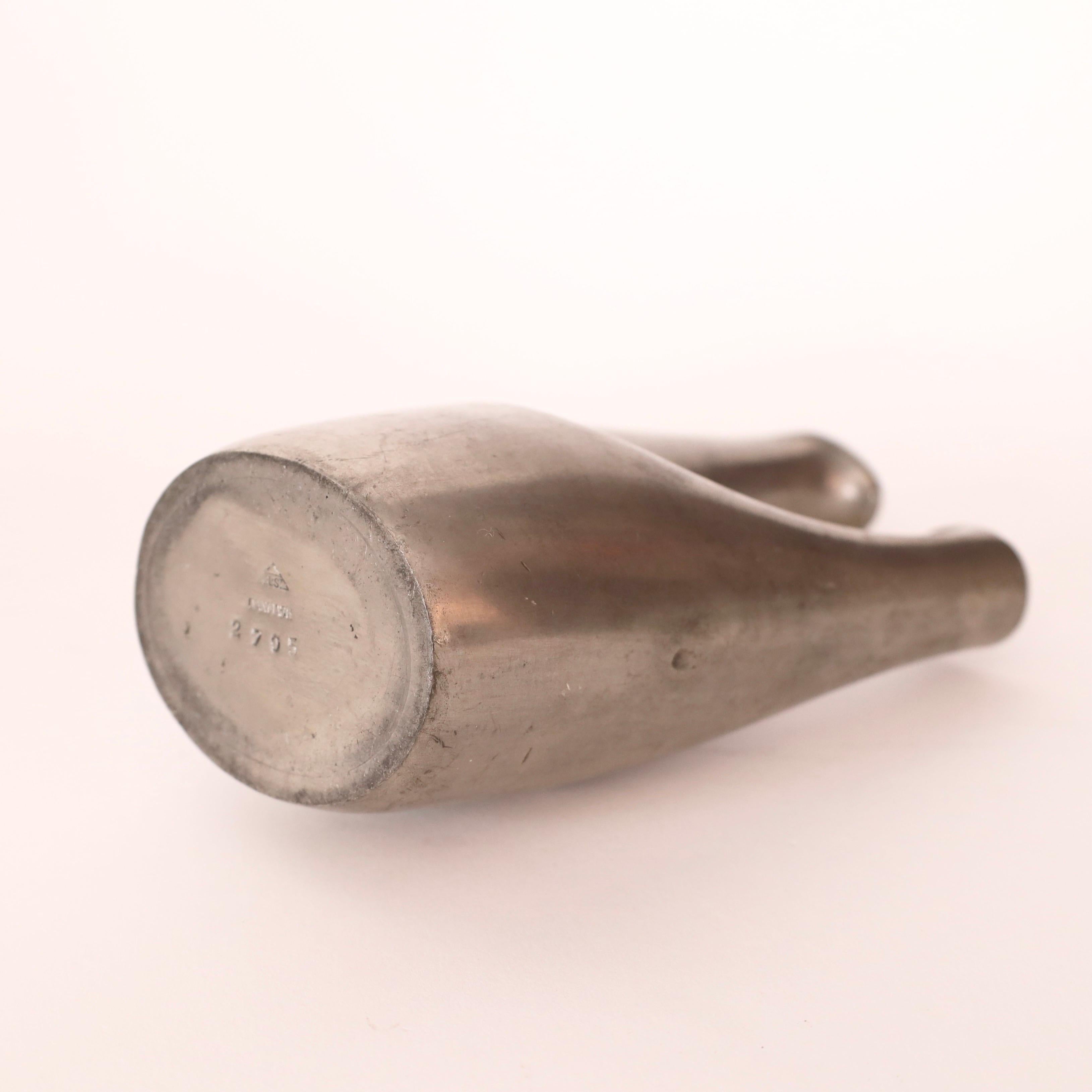 Pewter Vase by designed by Ellen Schlanbush for Just Andersen, 1950s, Denmark For Sale 3