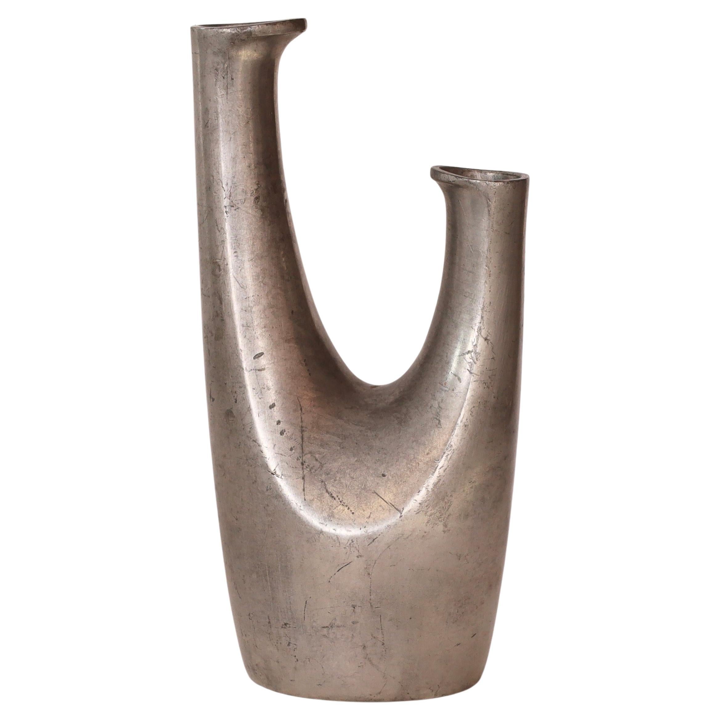 Pewter Vase by designed by Ellen Schlanbush for Just Andersen, 1950s, Denmark