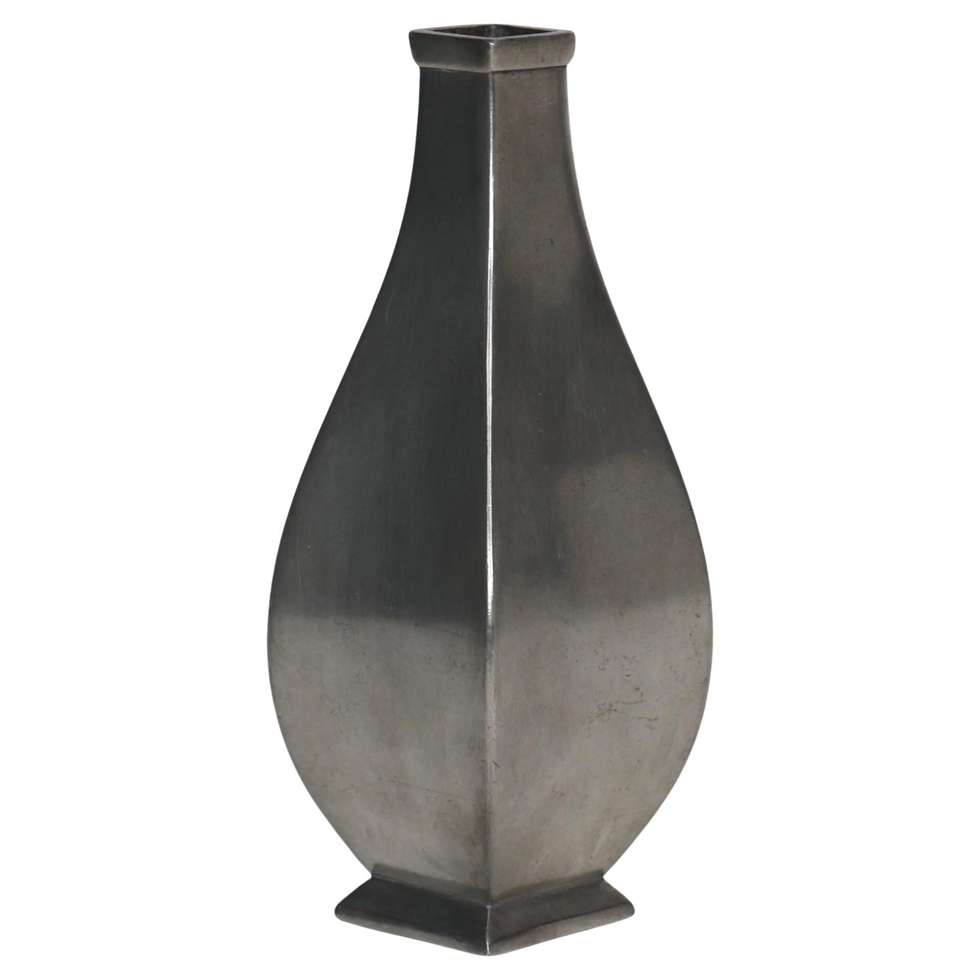 Pewter Vase by designed by Ellen Schlanbush for Just Andersen, 1950s, Denmark