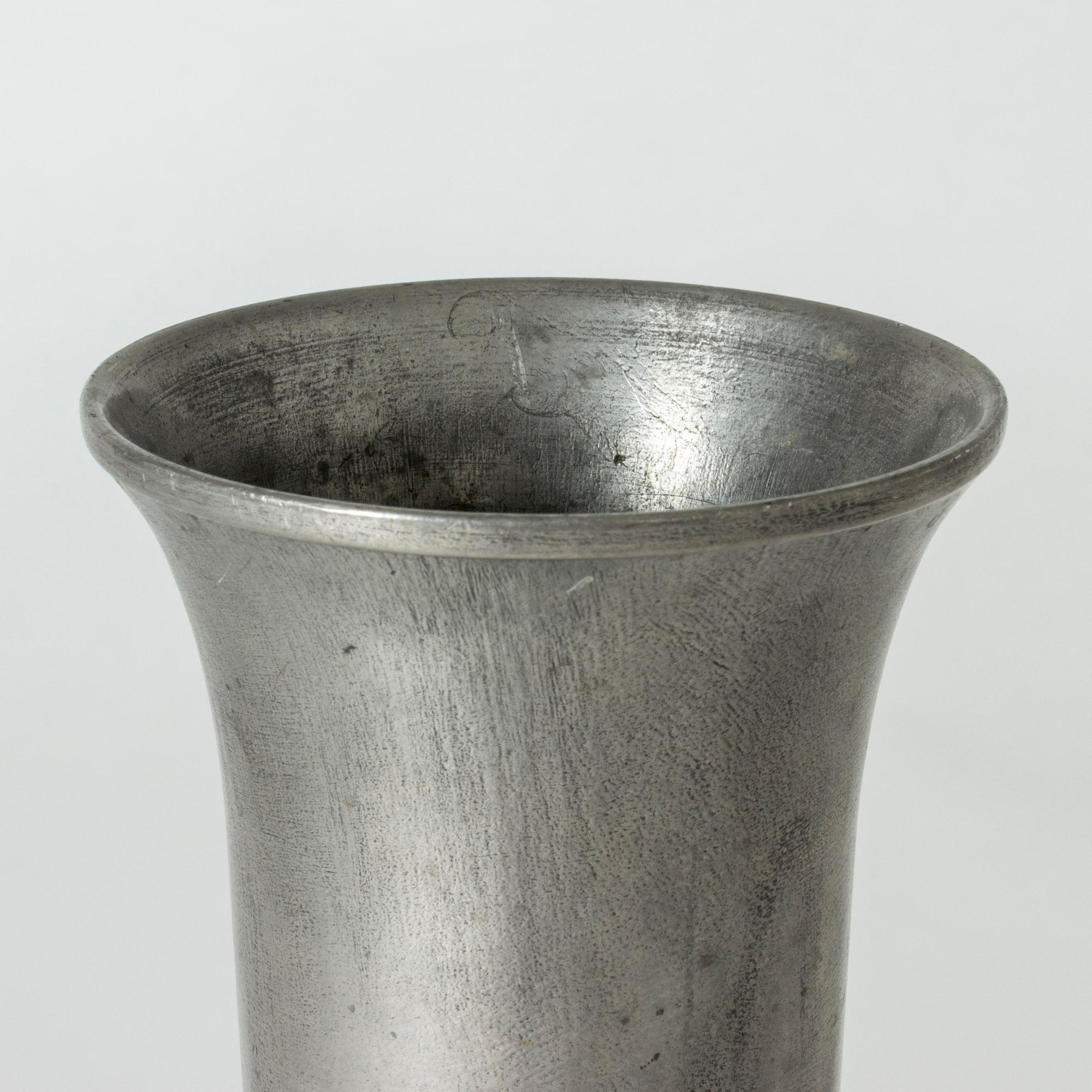 Mid-20th Century Pewter Vase by Edvin Ollers, Designed in 1936