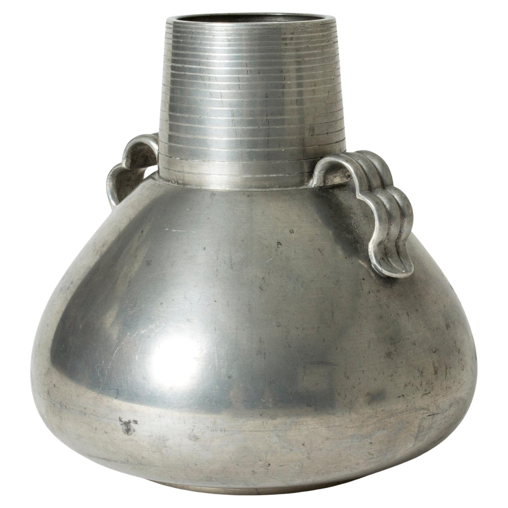 ABML, Vase, Incised and Engraved Pewter, Sweden, 1936 For Sale at 1stDibs