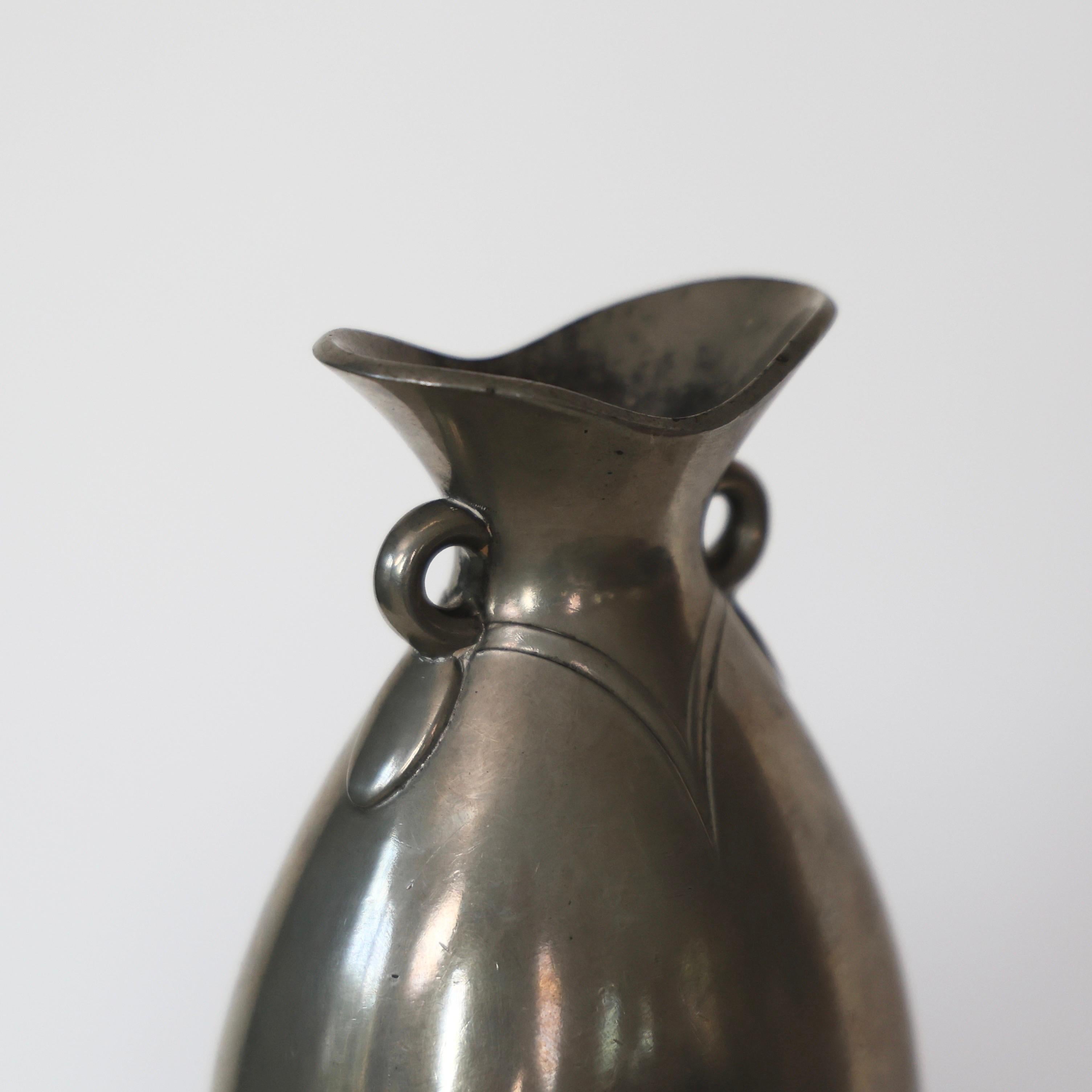 Art Deco Pewter Vase by Just Andersen, 1920s, Denmark For Sale