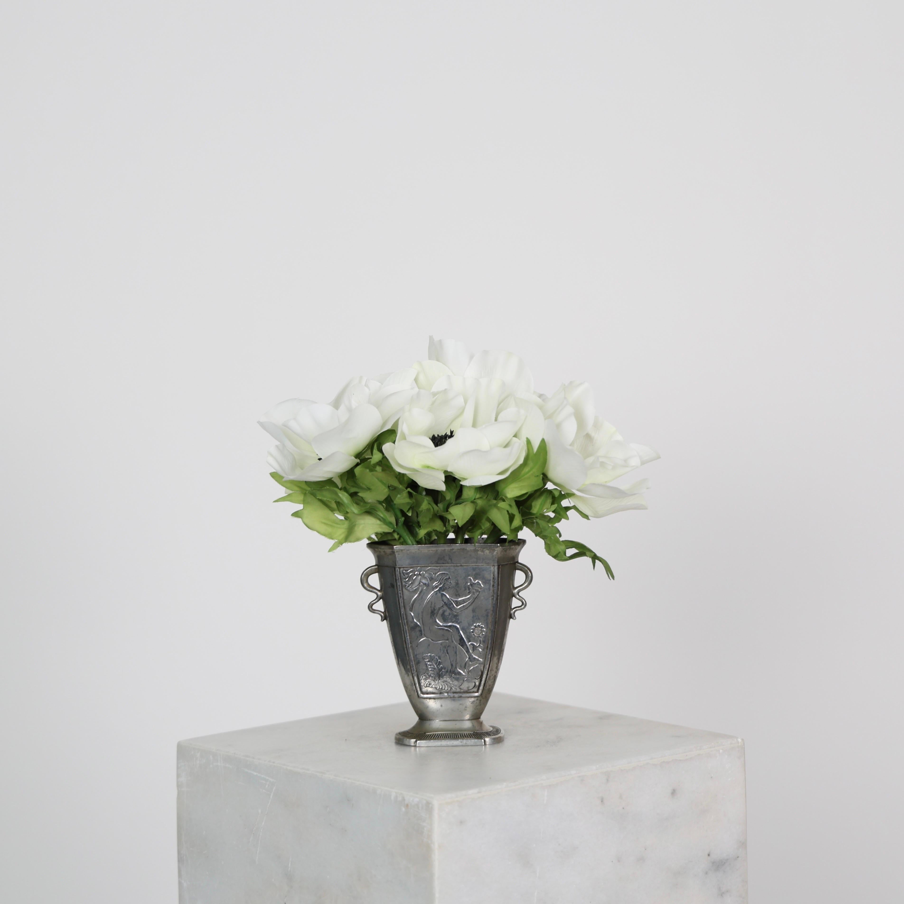 Pewter Vase by Just Andersen, 1920s, Denmark (Dänisch) im Angebot