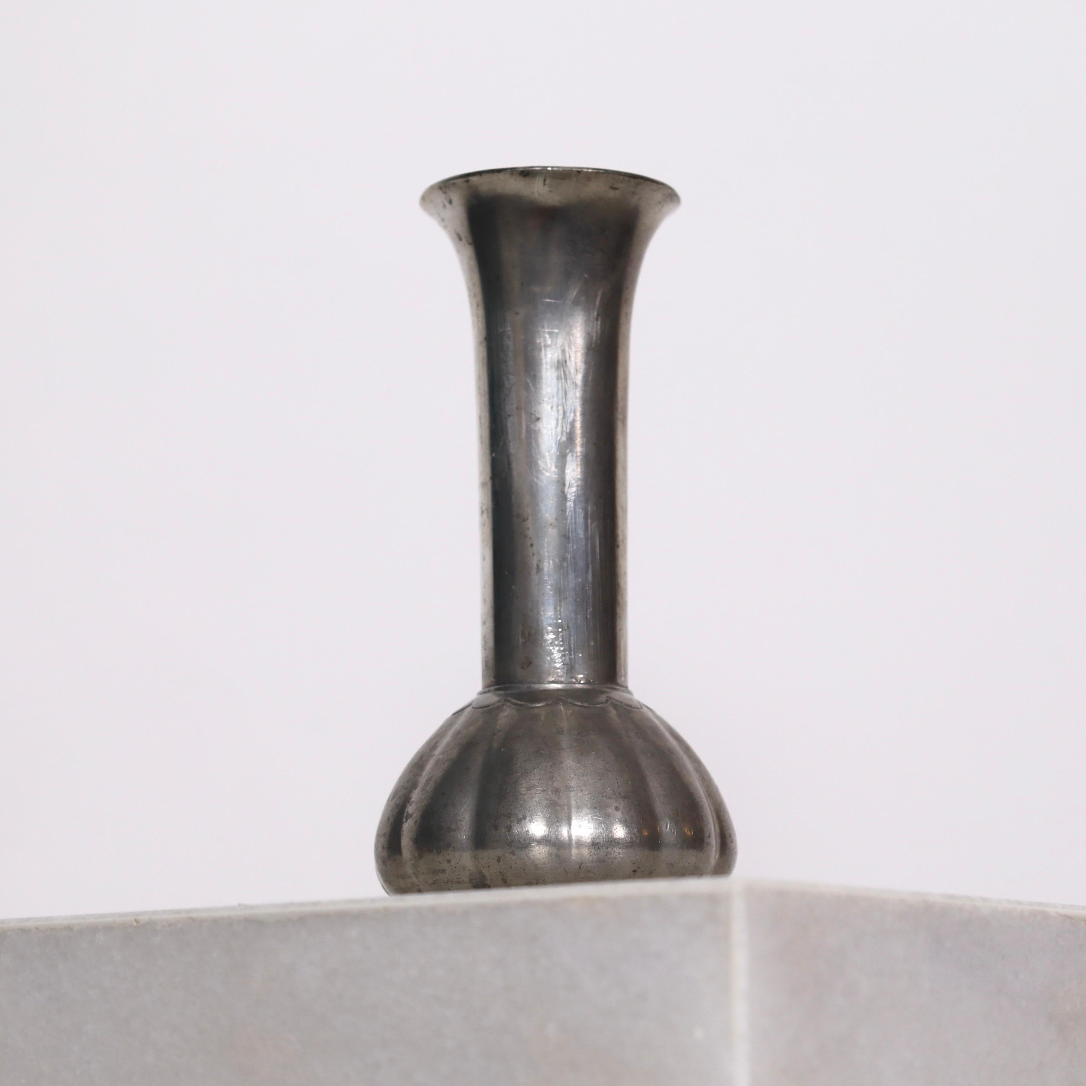 Metallo Vaso in peltro di Just Andersen, anni '1920, Danimarca in vendita