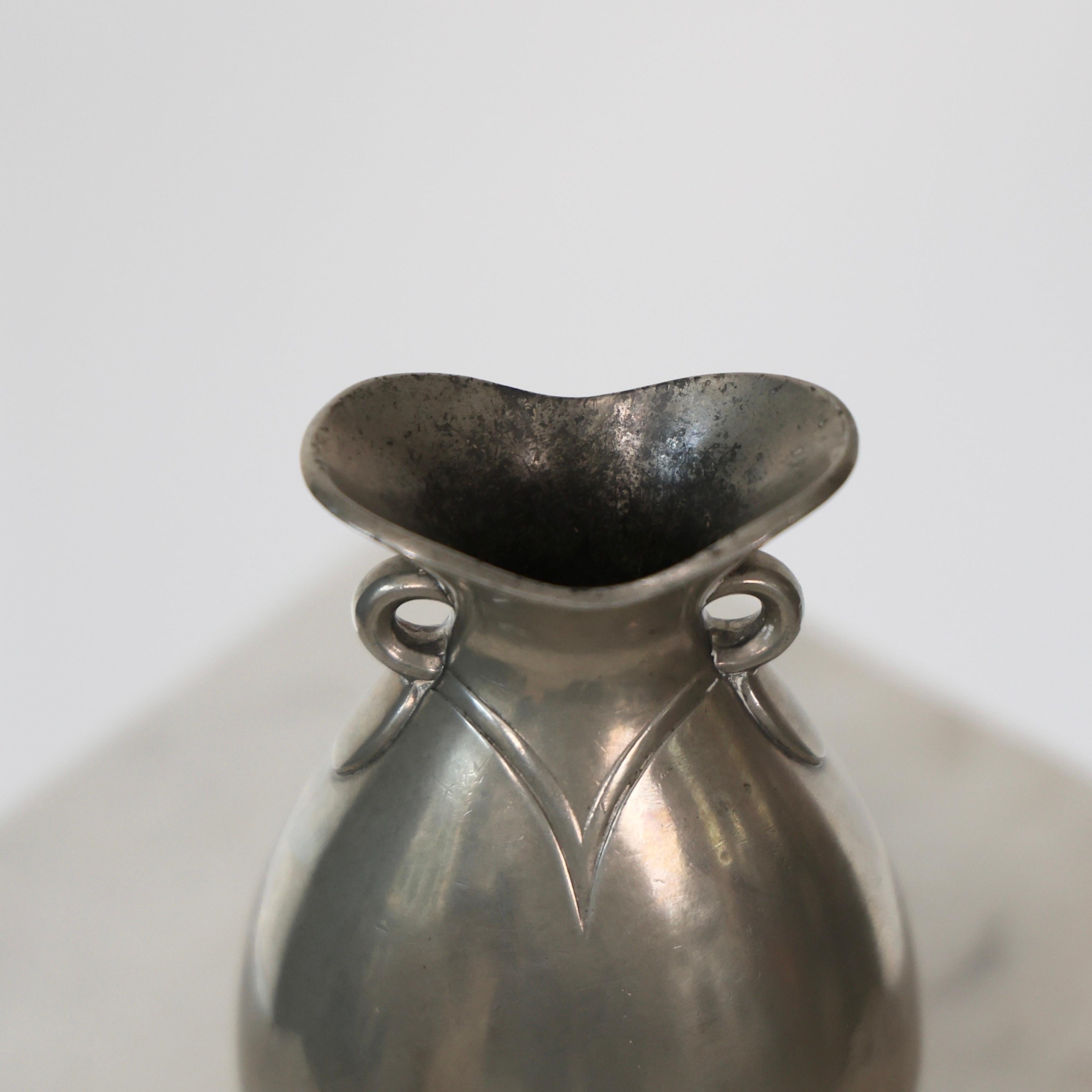 Pewter Vase by Just Andersen, 1920s, Denmark For Sale 1