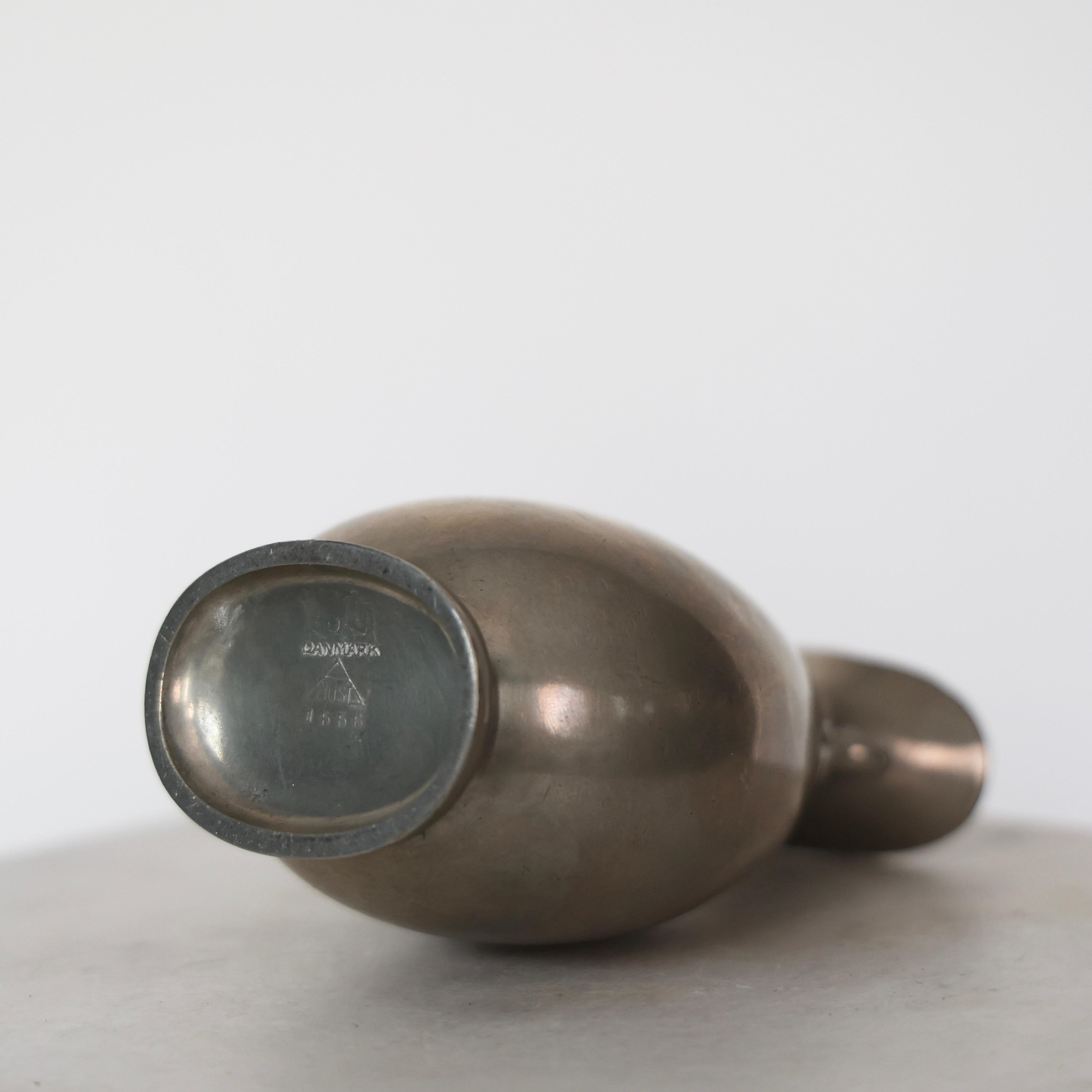Pewter Vase by Just Andersen, 1920s, Denmark For Sale 2