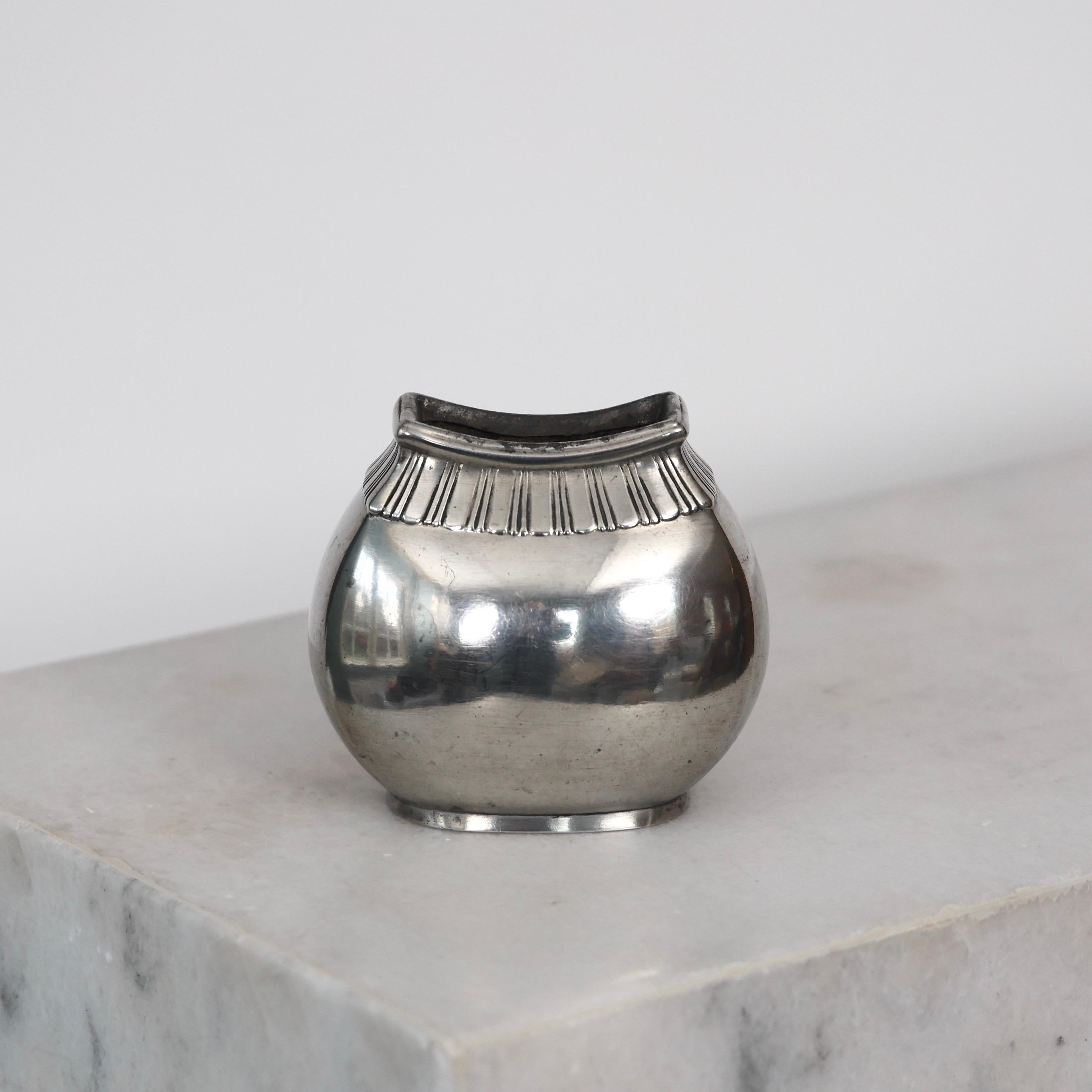 Danese Vaso in peltro di Just Andersen, anni '30, Danimarca in vendita