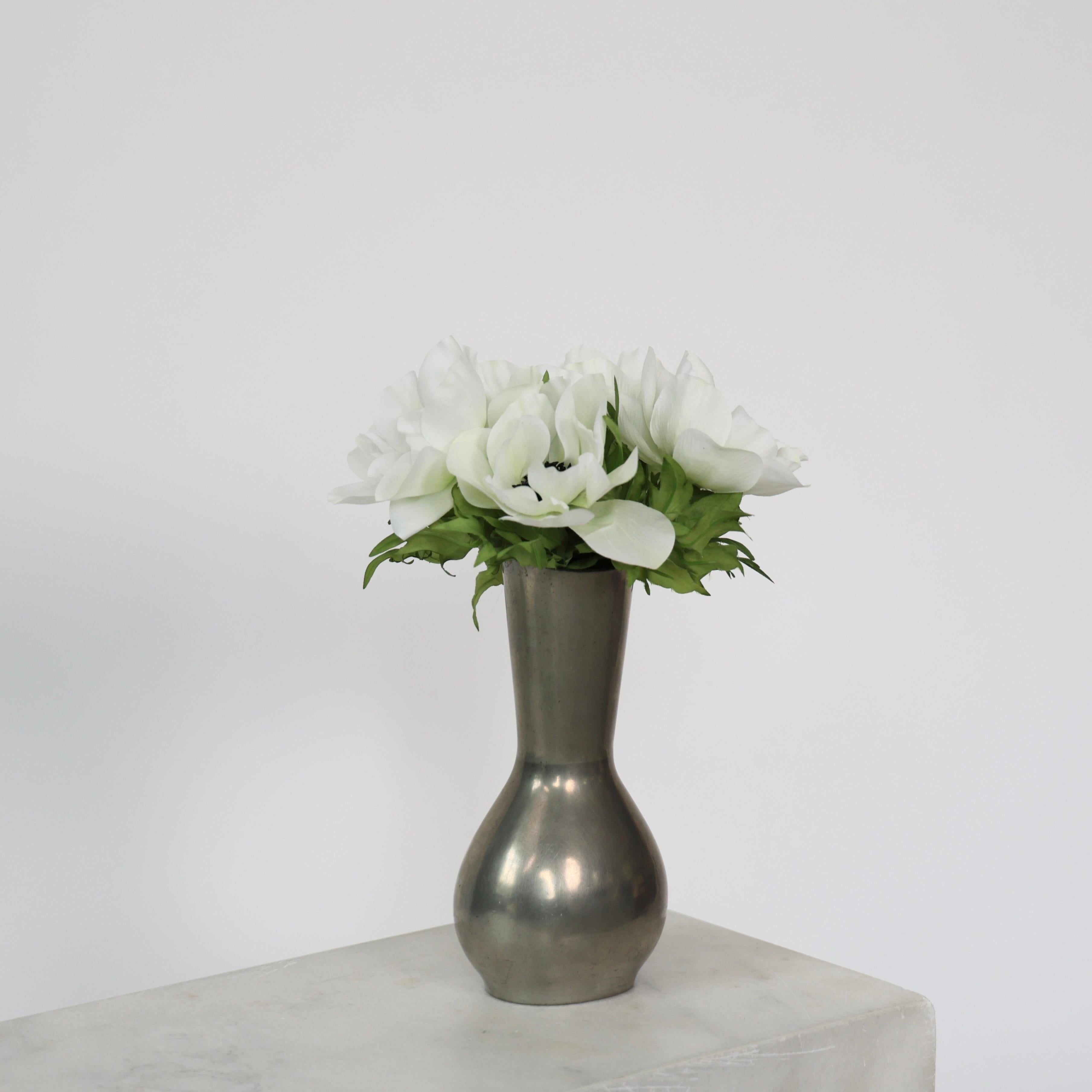 Vase en étain par Just Andersen, années 1950, Danemark en vente 7