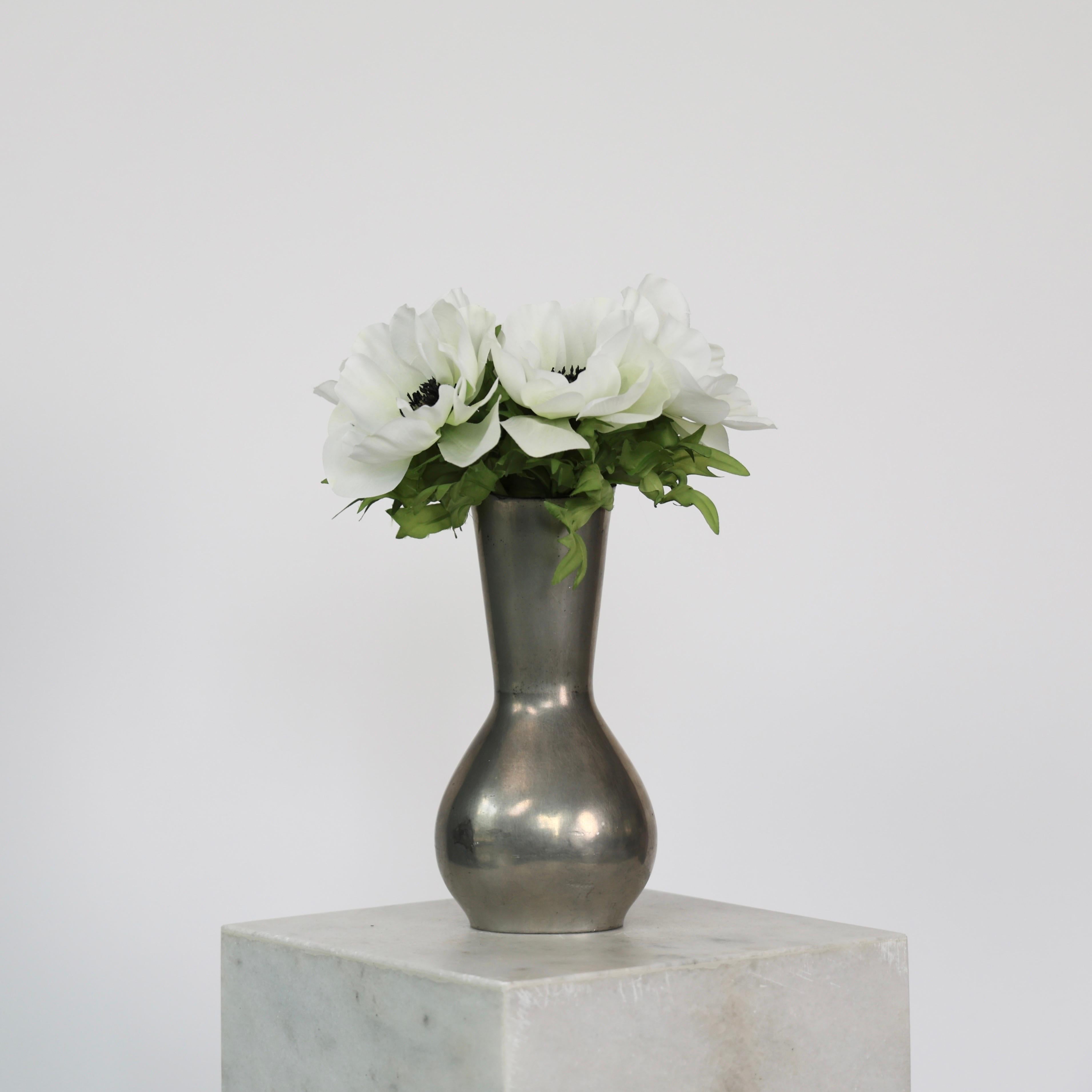 Danois Vase en étain par Just Andersen, années 1950, Danemark en vente