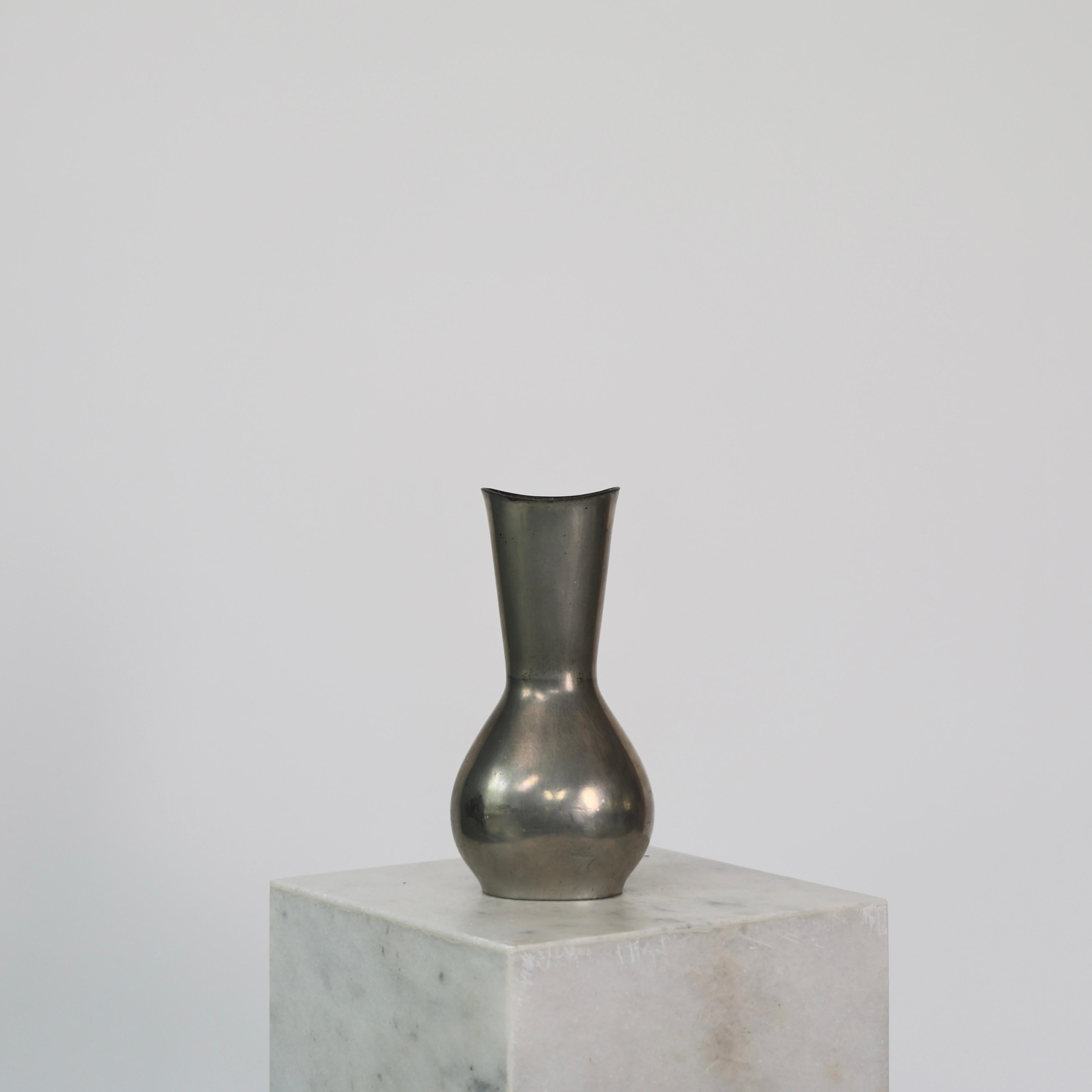 Vase en étain par Just Andersen, années 1950, Danemark Bon état - En vente à Værløse, DK