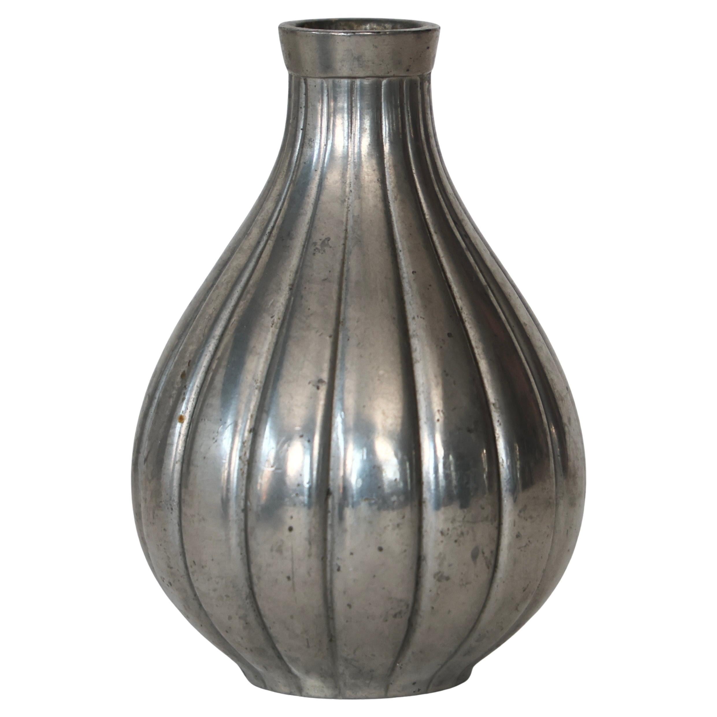 Pewter Vase by Just Andersen, 1950s, Denmark