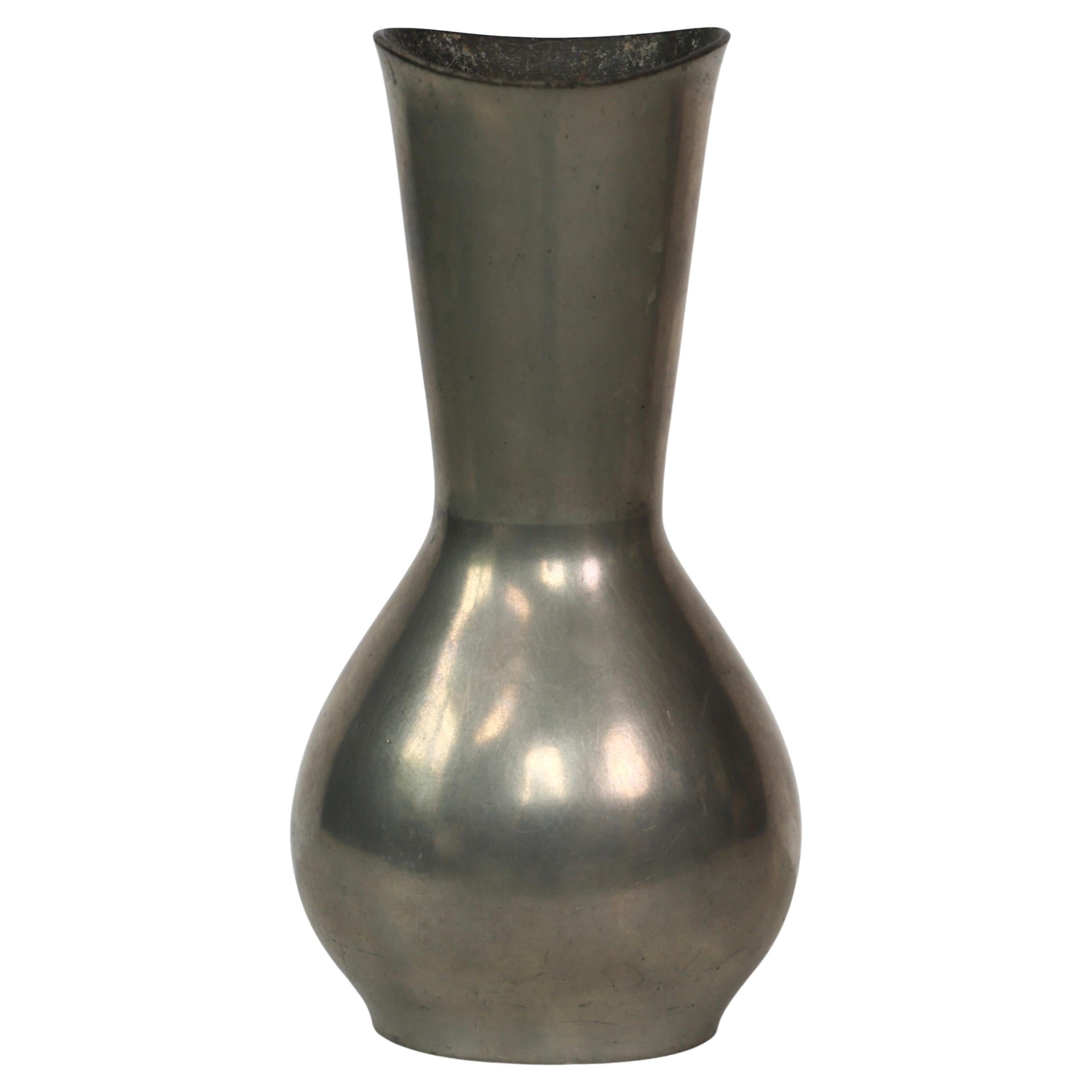 Vase en étain par Just Andersen, années 1950, Danemark